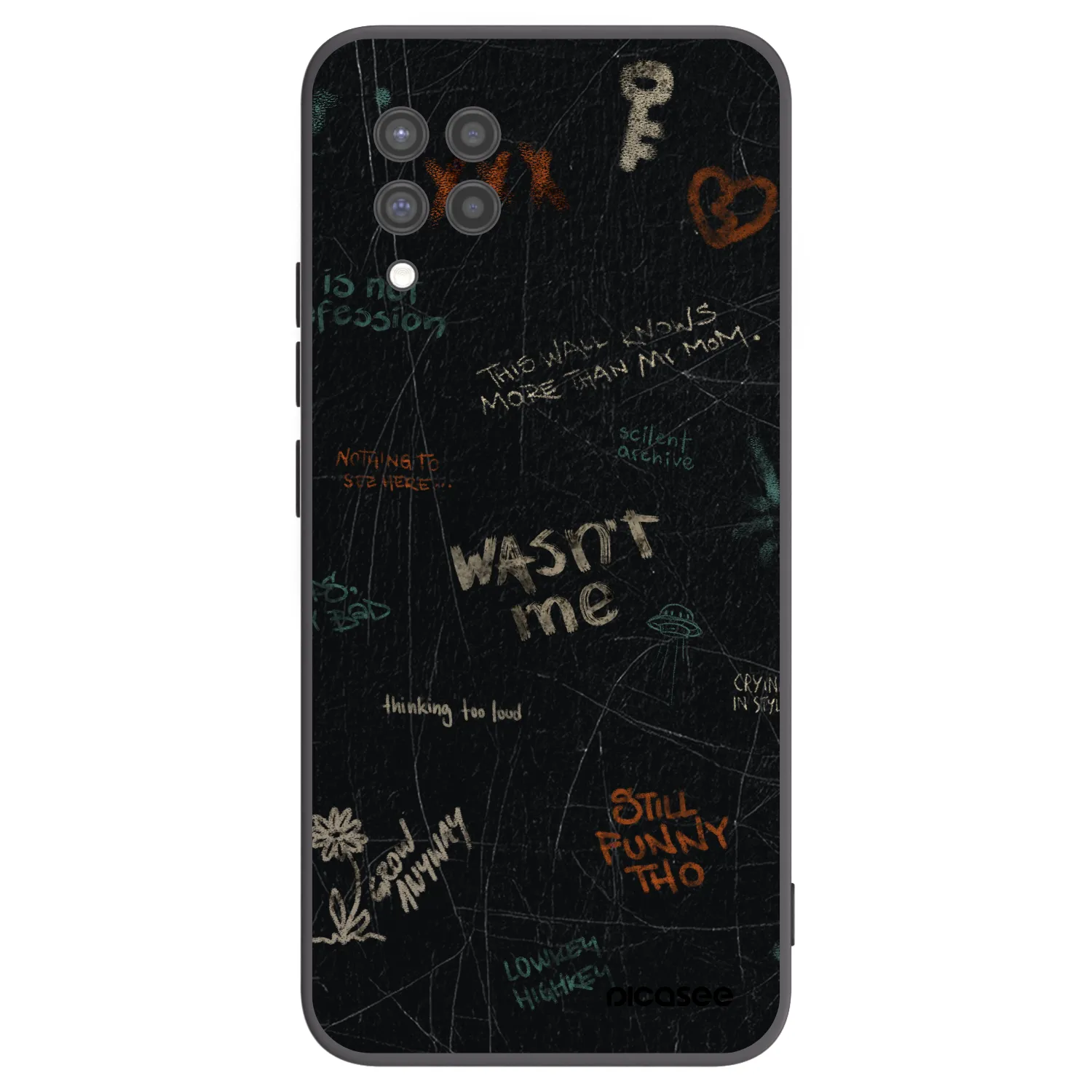 Picasee silikonowe czarne etui na Samsung Galaxy A42 A426B - CONFESSION