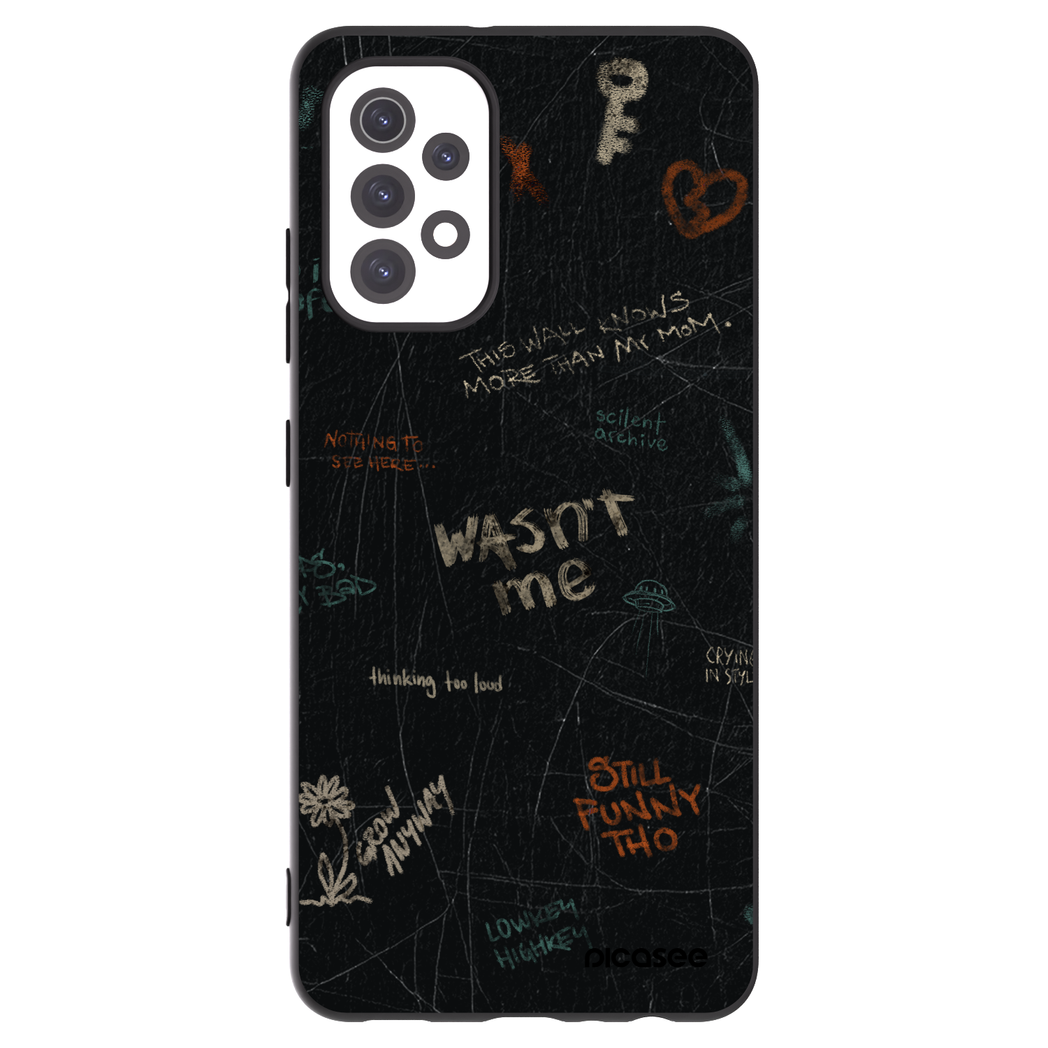 Picasee silikonowe czarne etui na Samsung Galaxy A32 5G A326B - CONFESSION