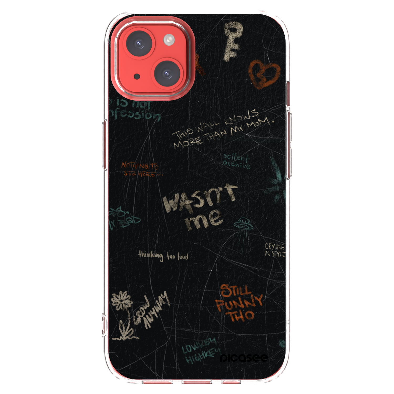 Picasee silikonowe przeźroczyste etui na Apple iPhone 13 - CONFESSION