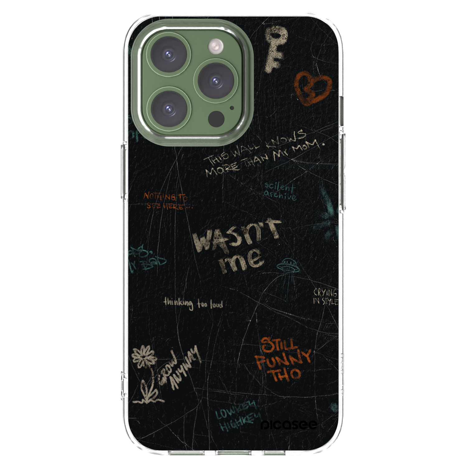 Picasee silikonowe przeźroczyste etui na Apple iPhone 13 Pro - CONFESSION