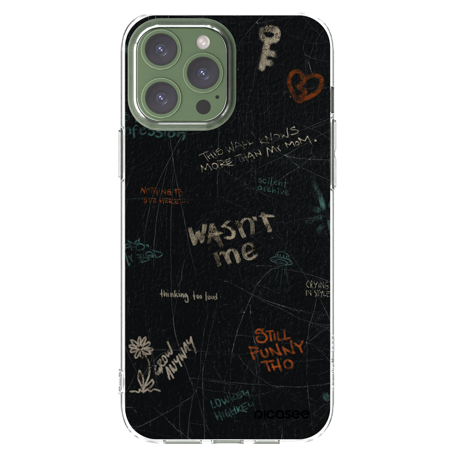 Picasee silikonowe przeźroczyste etui na Apple iPhone 13 Pro Max - CONFESSION