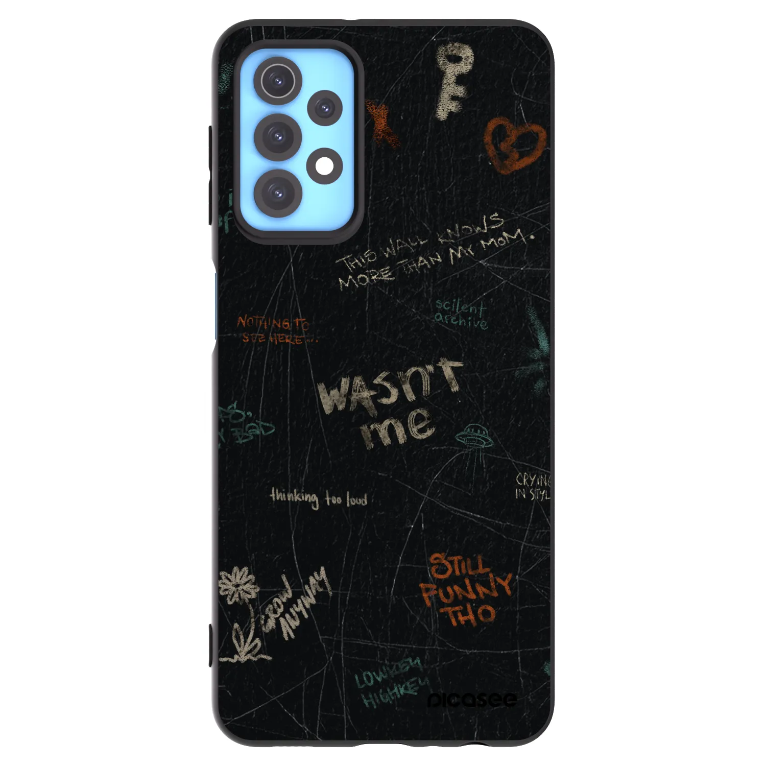 Picasee silikonowe czarne etui na Samsung Galaxy A32 4G SM-A325F - CONFESSION