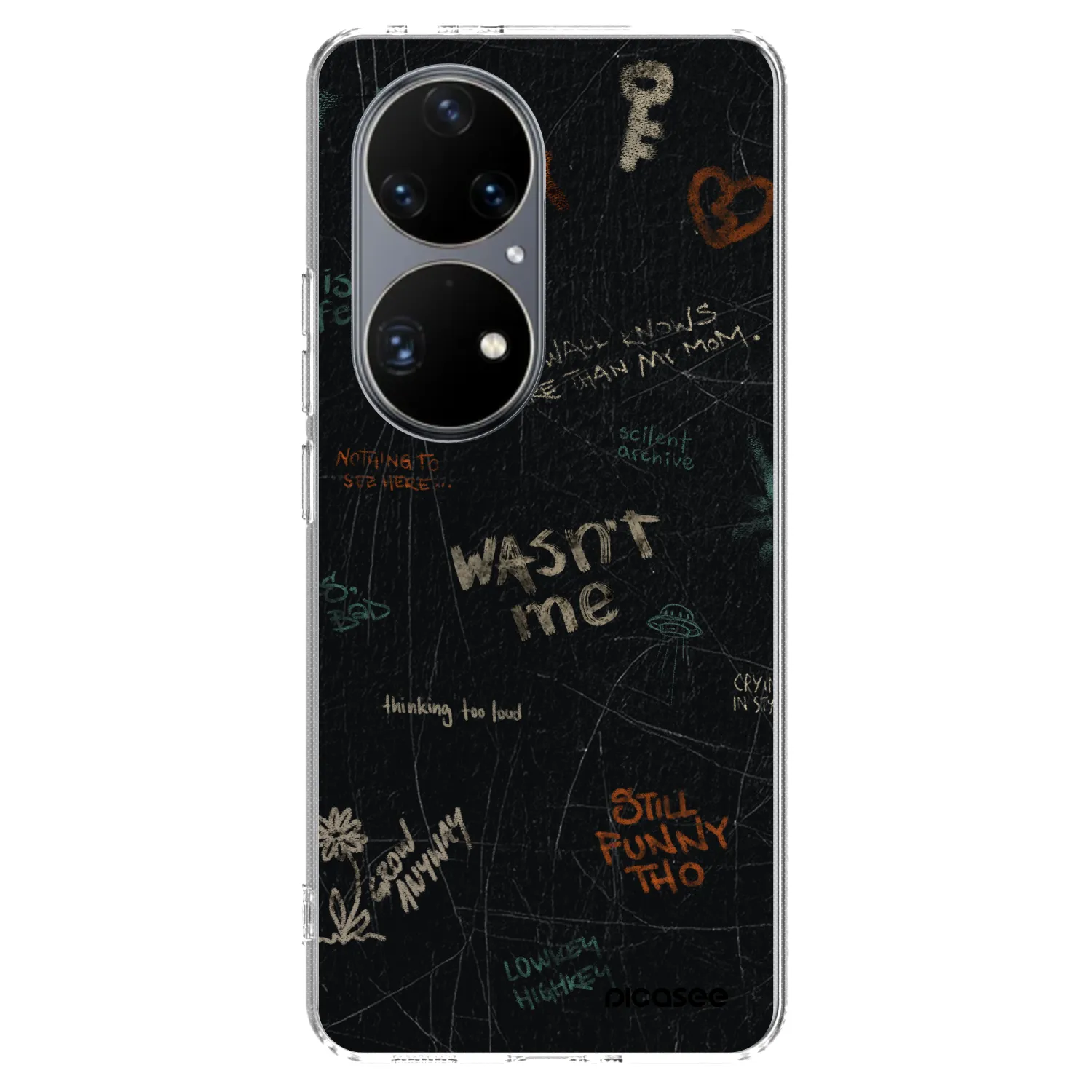 Picasee silikonowe przeźroczyste etui na Huawei P50 - CONFESSION