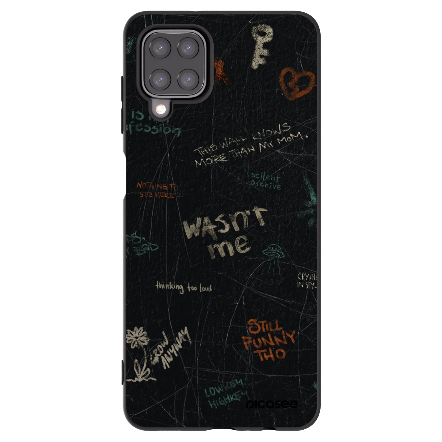 Picasee silikonowe czarne etui na Samsung Galaxy M12 M127F - CONFESSION
