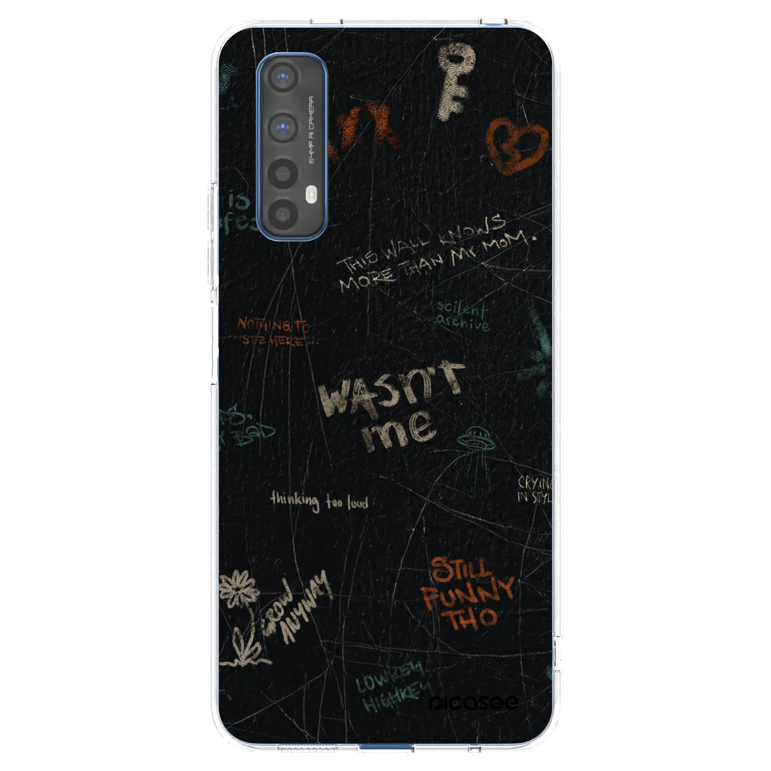 Picasee silikonowe przeźroczyste etui na Realme 7 - CONFESSION