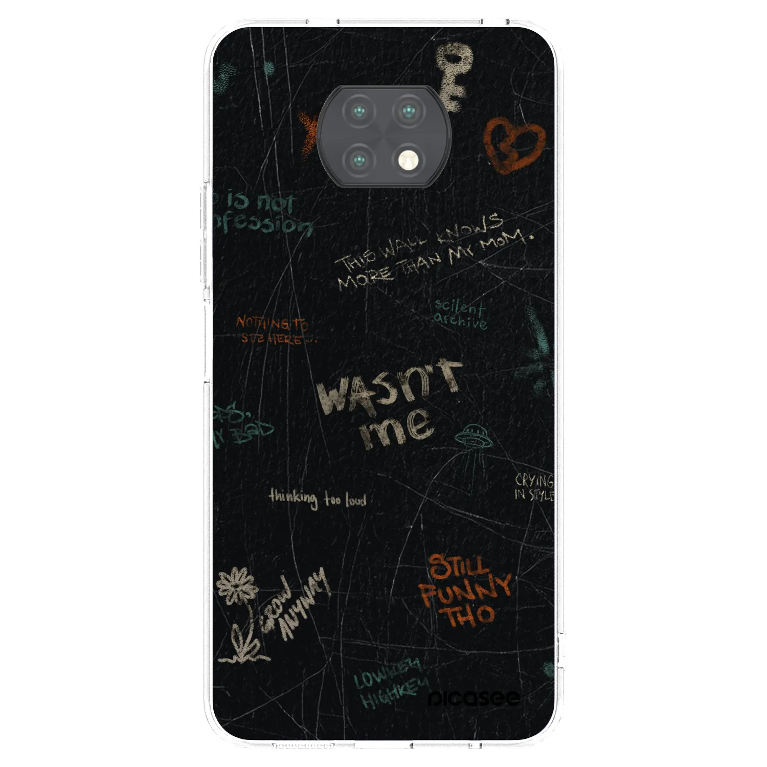 Picasee silikonowe przeźroczyste etui na Xiaomi Redmi Note 9T - CONFESSION