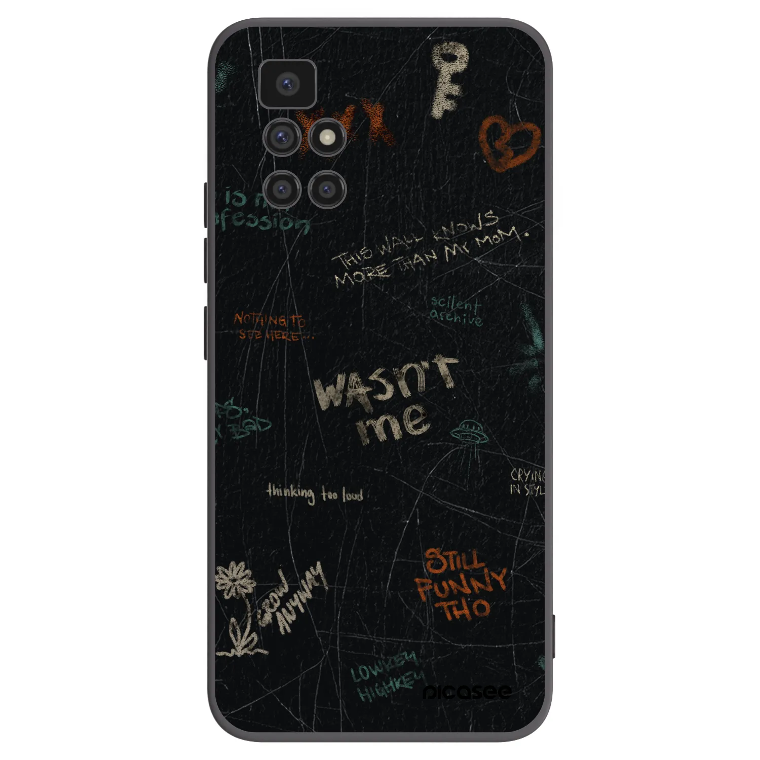 Picasee silikonowe czarne etui na Xiaomi Redmi 10 - CONFESSION