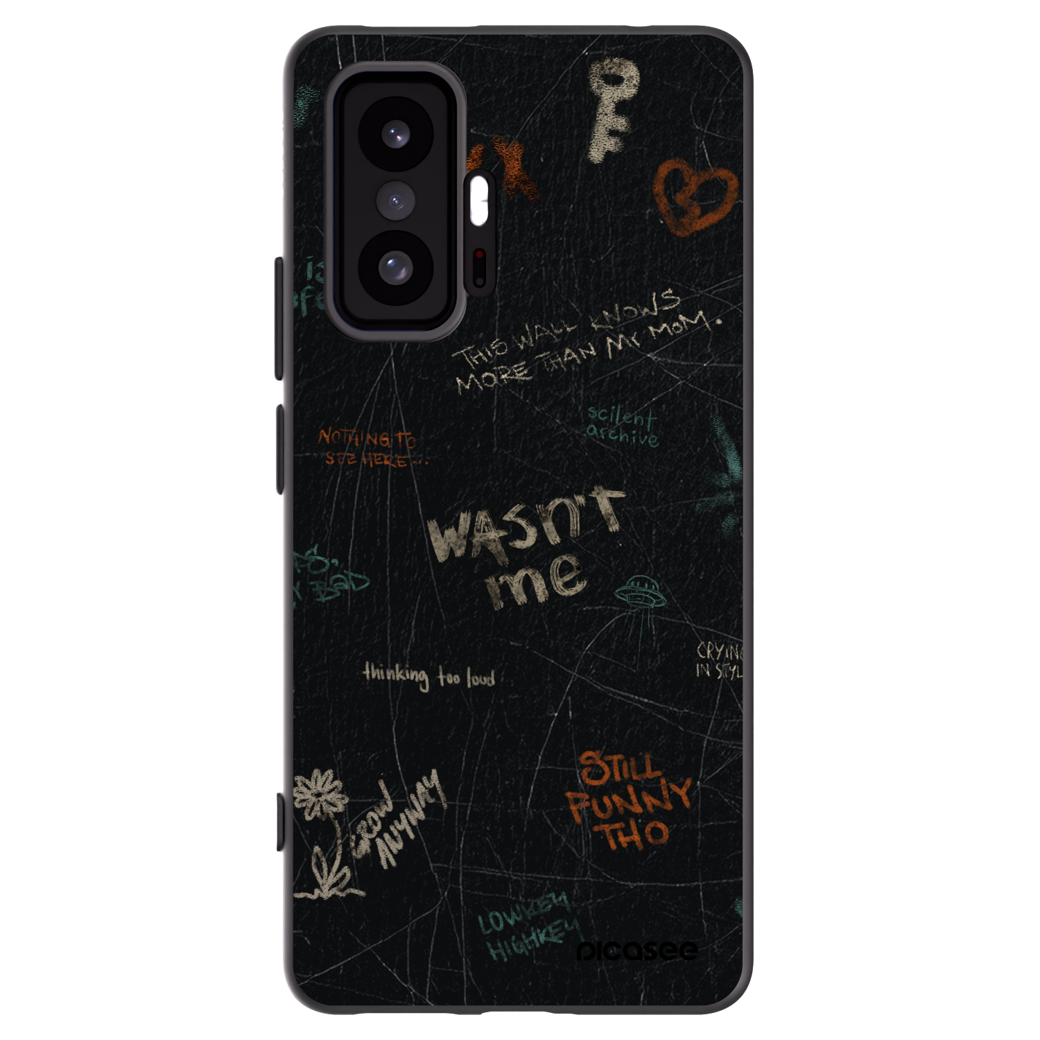 Picasee silikonowe czarne etui na Xiaomi 11T - CONFESSION