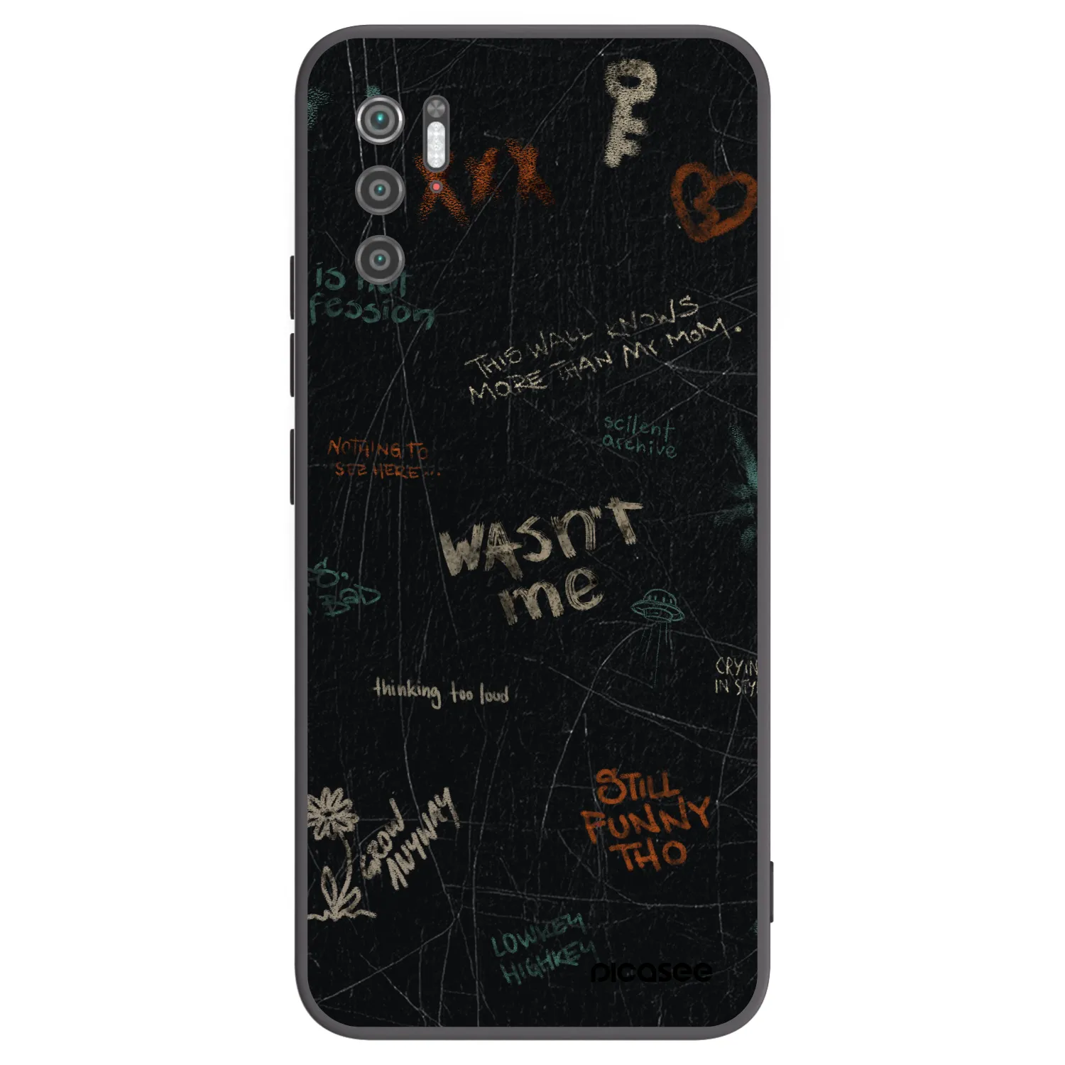 Picasee silikonowe czarne etui na Xiaomi Poco M3 Pro 5G - CONFESSION