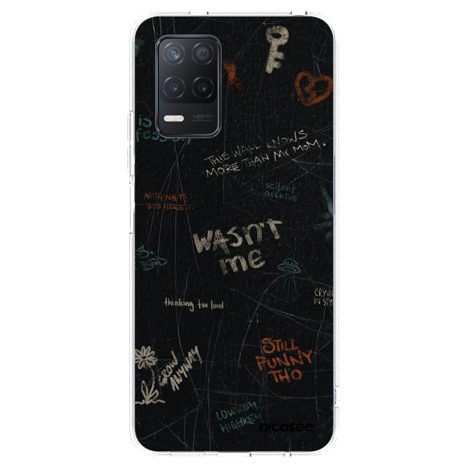 Picasee silikonowe przeźroczyste etui na Realme 8 5G - CONFESSION