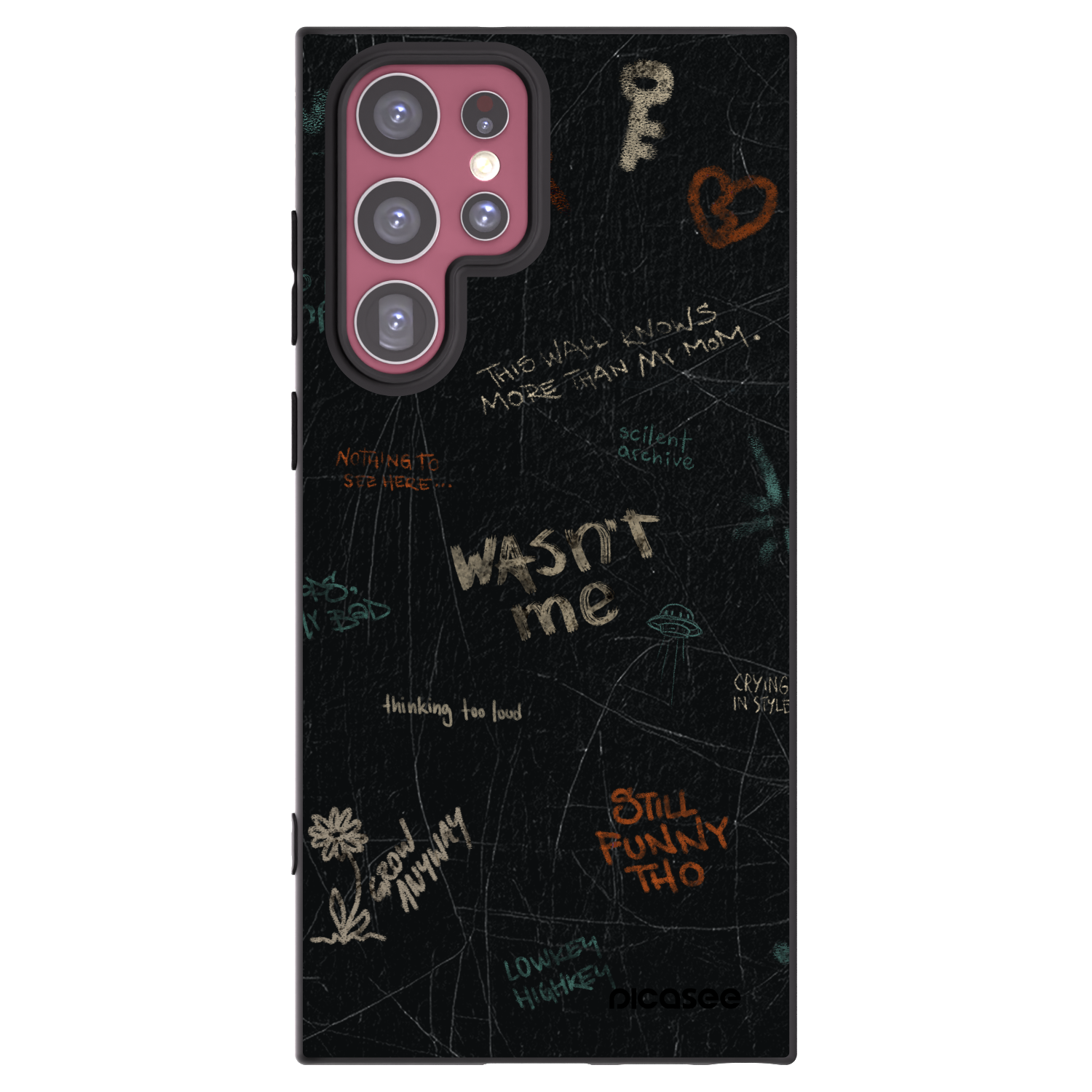 Picasee silikonowe czarne etui na Samsung Galaxy S22 Ultra 5G - CONFESSION