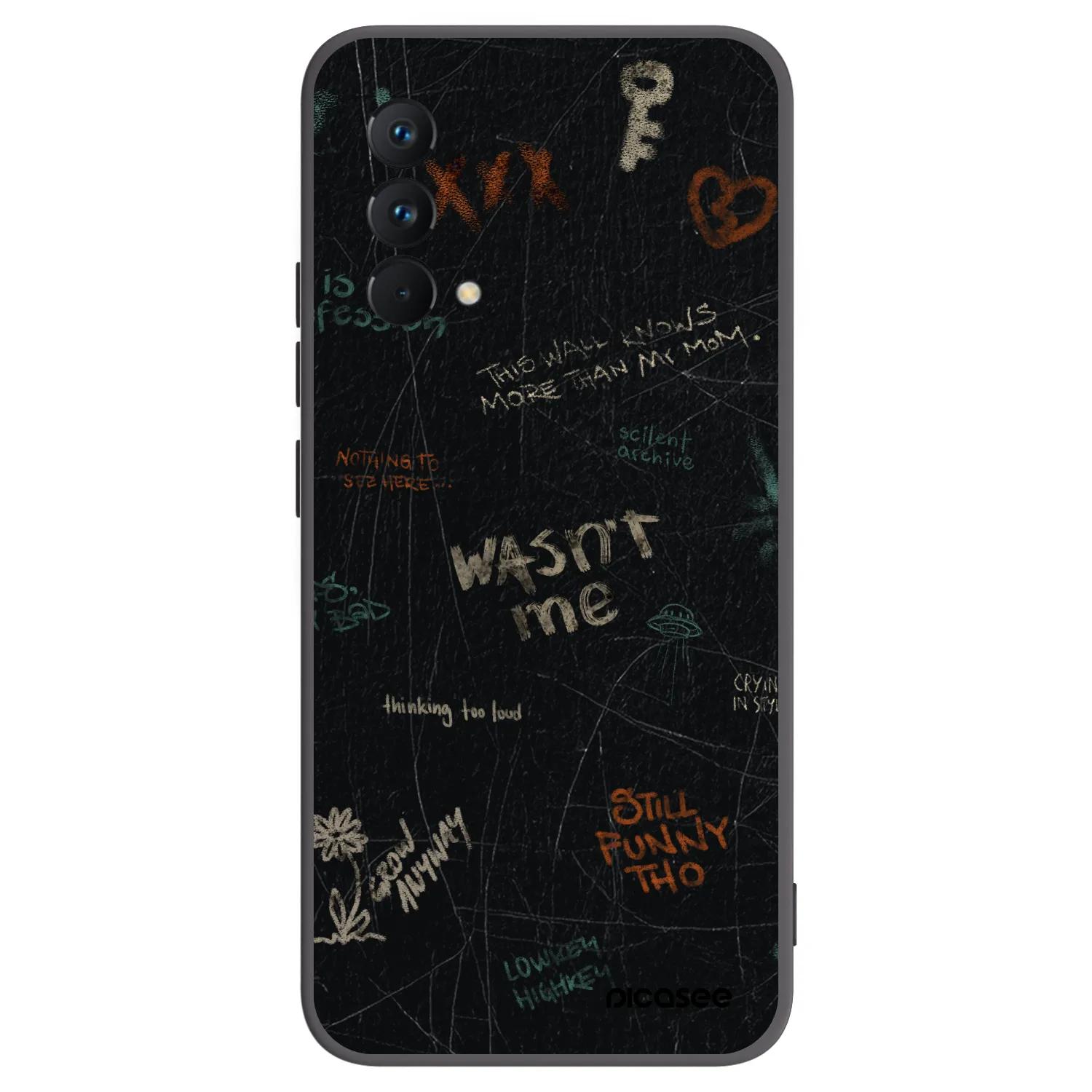 Picasee silikonowe czarne etui na Realme GT Master Edition 5G - CONFESSION