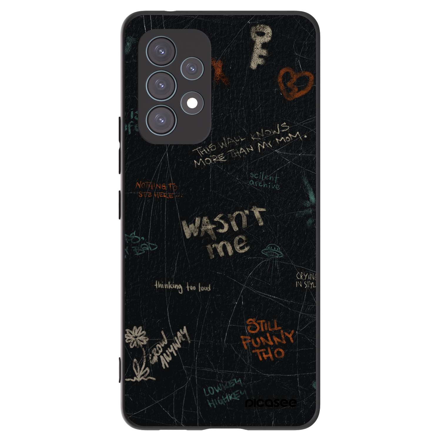 Picasee silikonowe czarne etui na Samsung Galaxy A53 5G A536 - CONFESSION