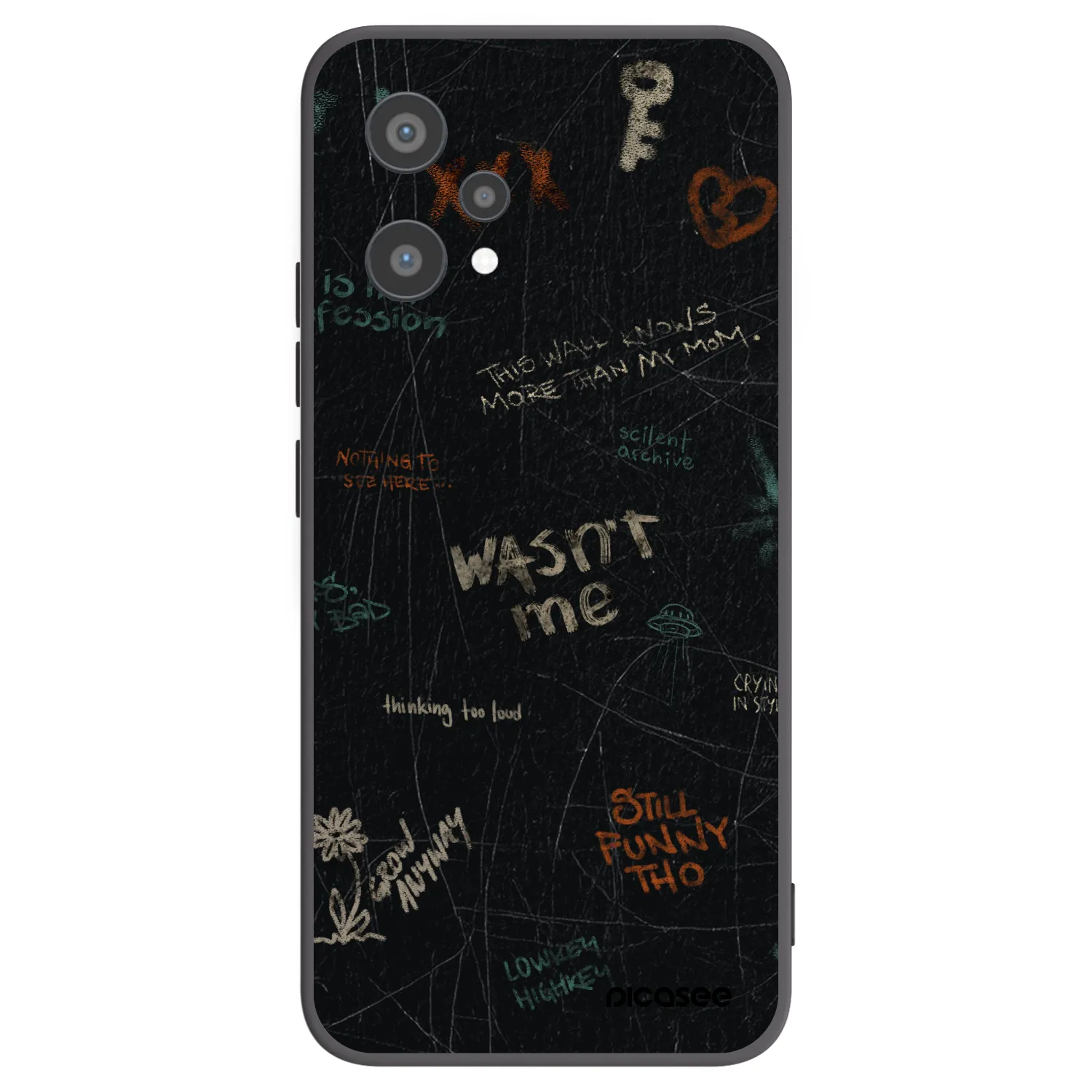 Picasee silikonowe czarne etui na Realme 9 Pro 5G - CONFESSION