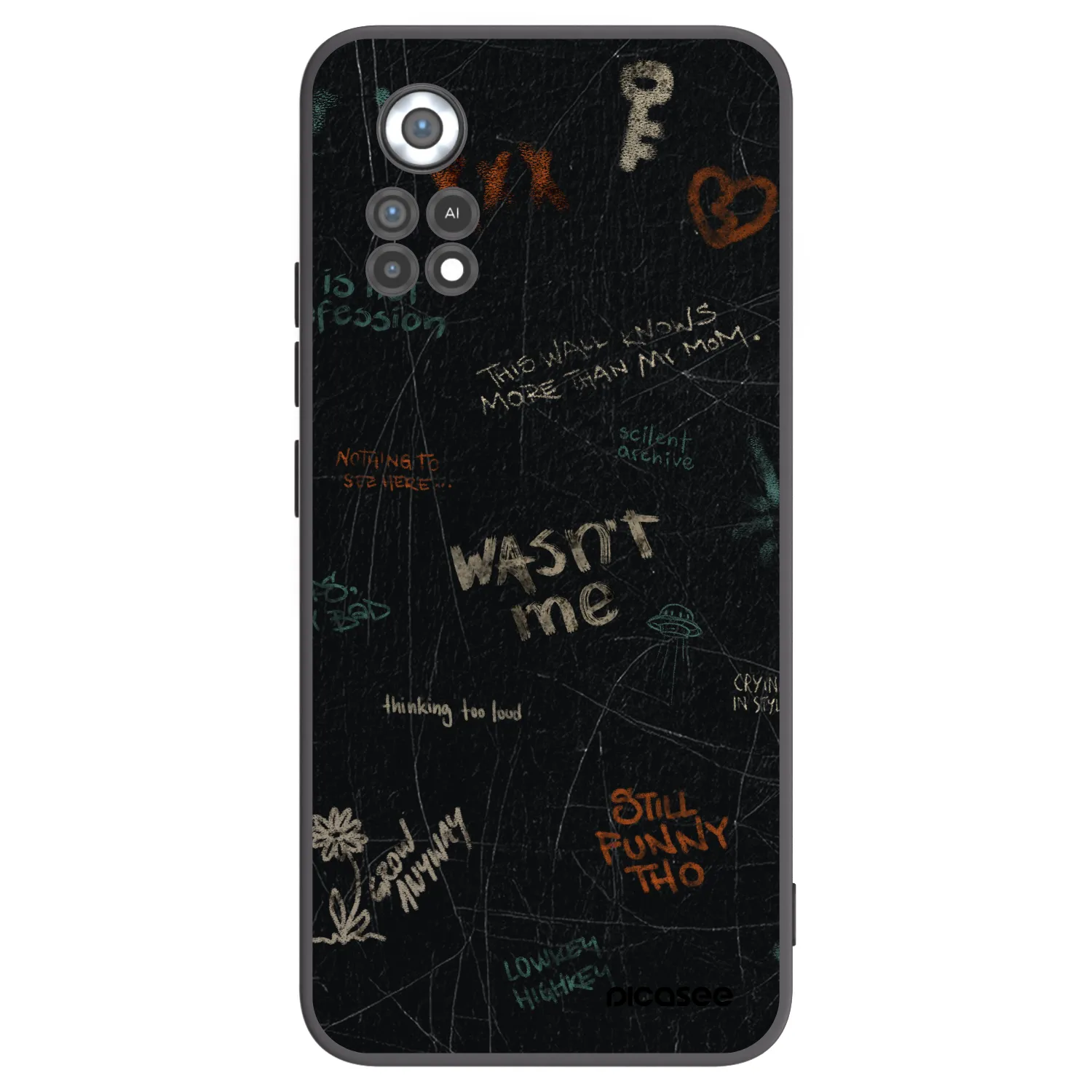 Picasee silikonowe czarne etui na Xiaomi Poco X4 Pro 5G - CONFESSION