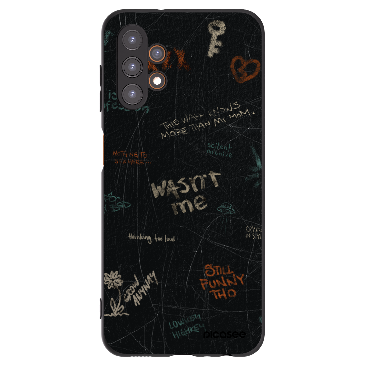 Picasee silikonowe czarne etui na Samsung Galaxy A13 4G A135 - CONFESSION