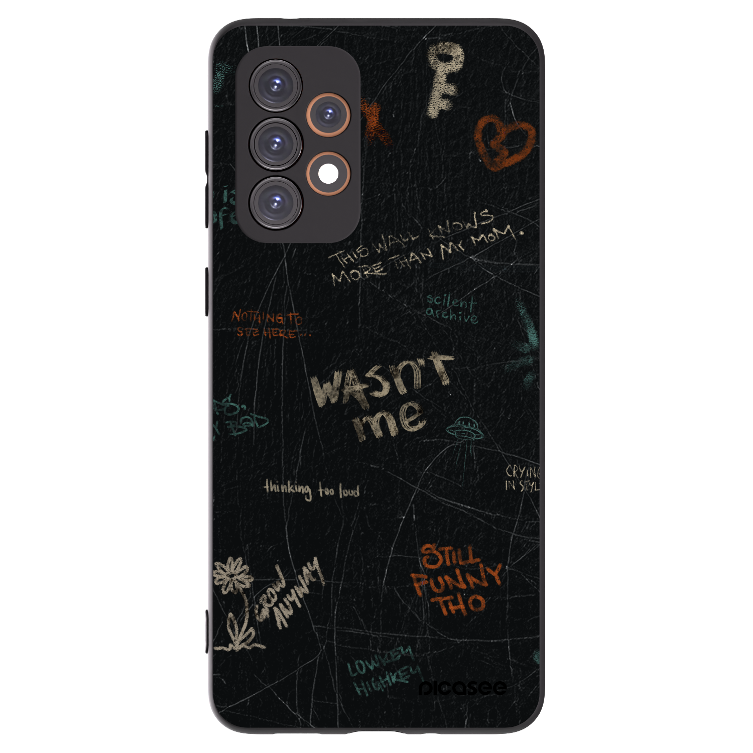 Picasee silikonowe czarne etui na Samsung Galaxy A33 5G A336 - CONFESSION