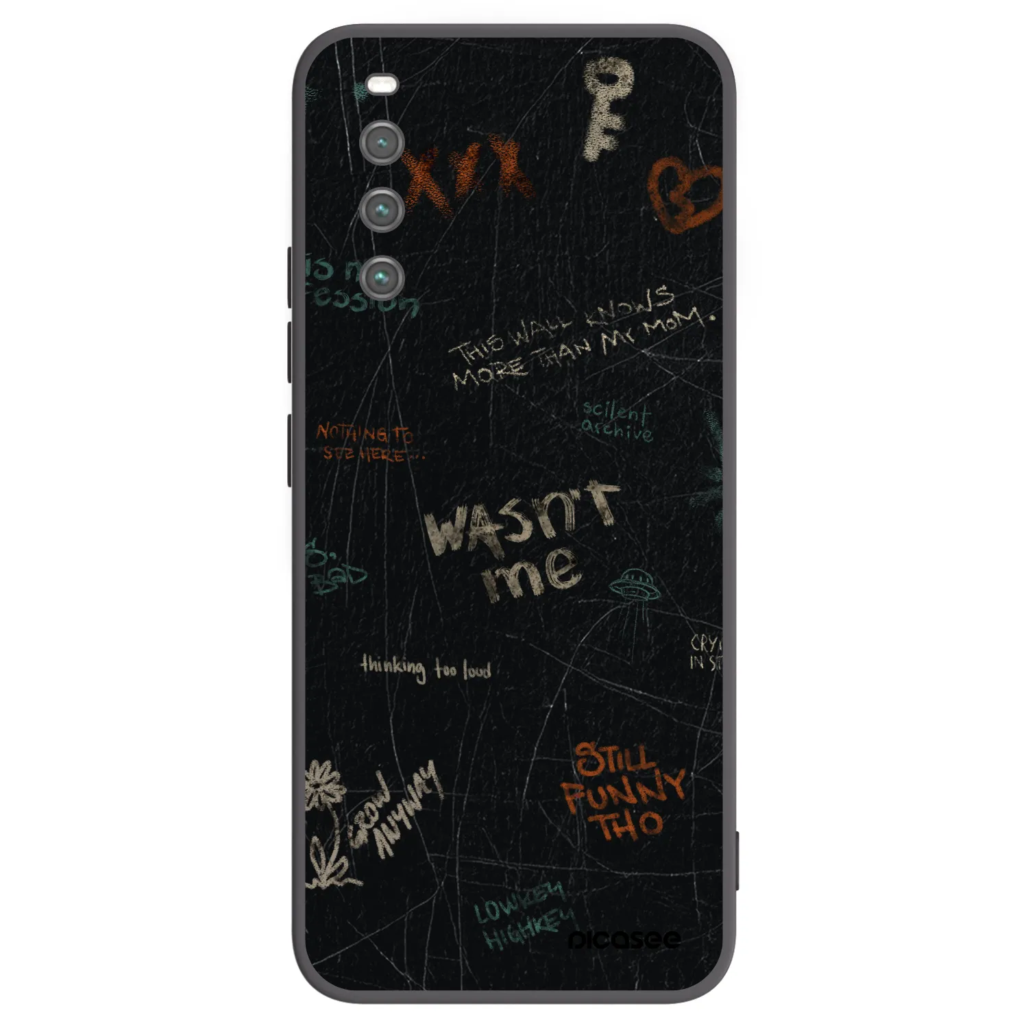 Picasee silikonowe czarne etui na Sony Xperia 10 IV 5G - CONFESSION