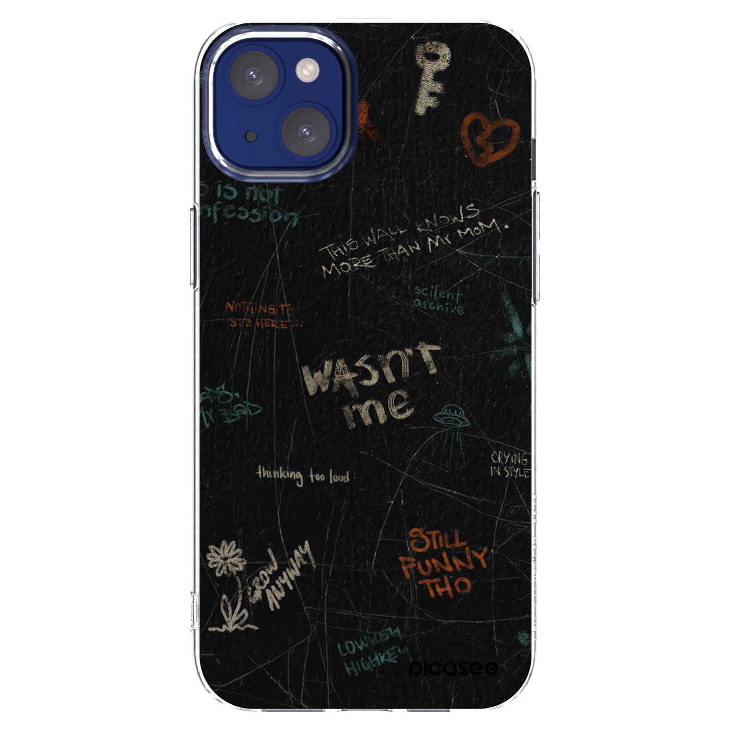 Picasee silikonowe przeźroczyste etui na Apple iPhone 14 Plus - CONFESSION