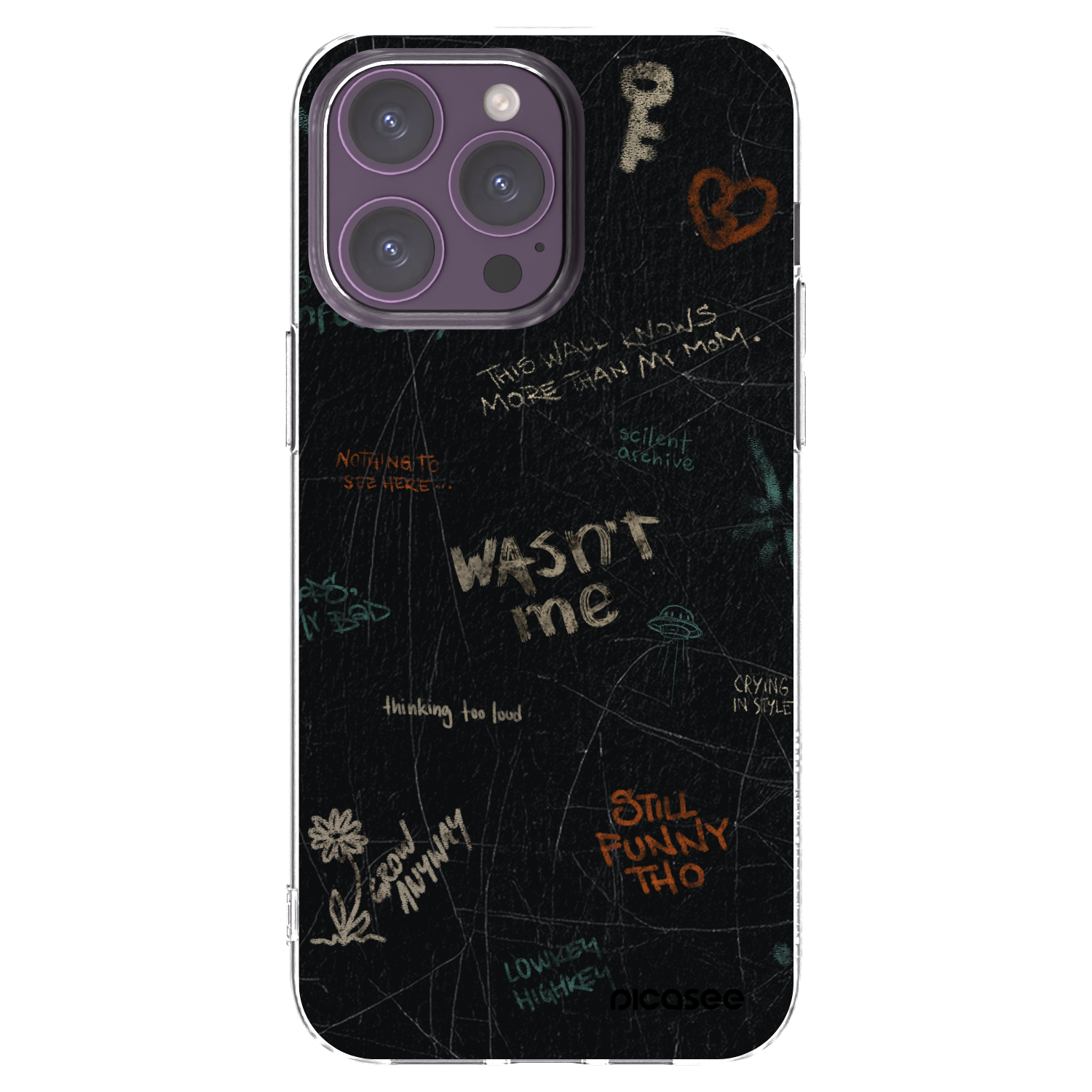 Picasee silikonowe przeźroczyste etui na Apple iPhone 14 Pro Max - CONFESSION