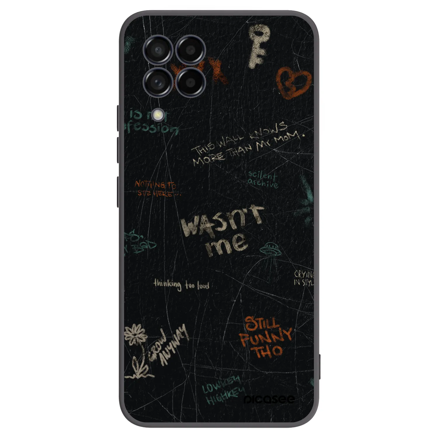 Picasee silikonowe czarne etui na Samsung Galaxy M53 5G - CONFESSION