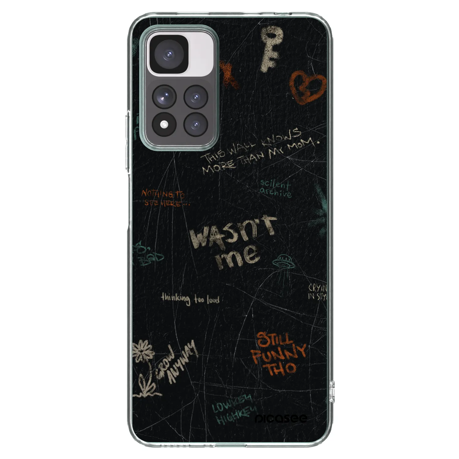 Picasee silikonowe przeźroczyste etui na Xiaomi Redmi Note 11 Pro+ 5G - CONFESSION