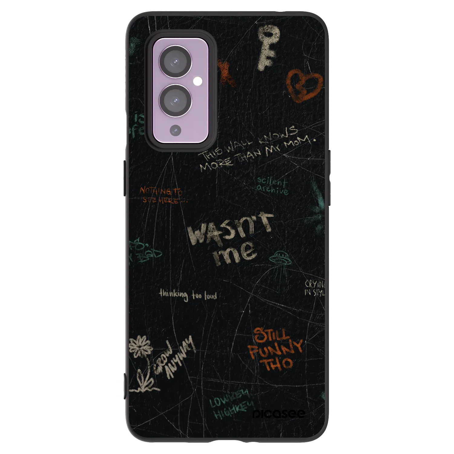 Picasee silikonowe czarne etui na OnePlus 9 - CONFESSION