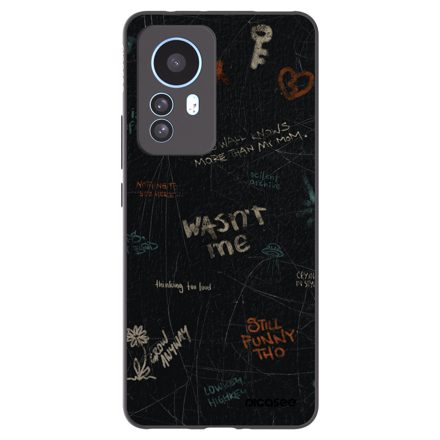 Picasee silikonowe czarne etui na Xiaomi 12T Pro - CONFESSION