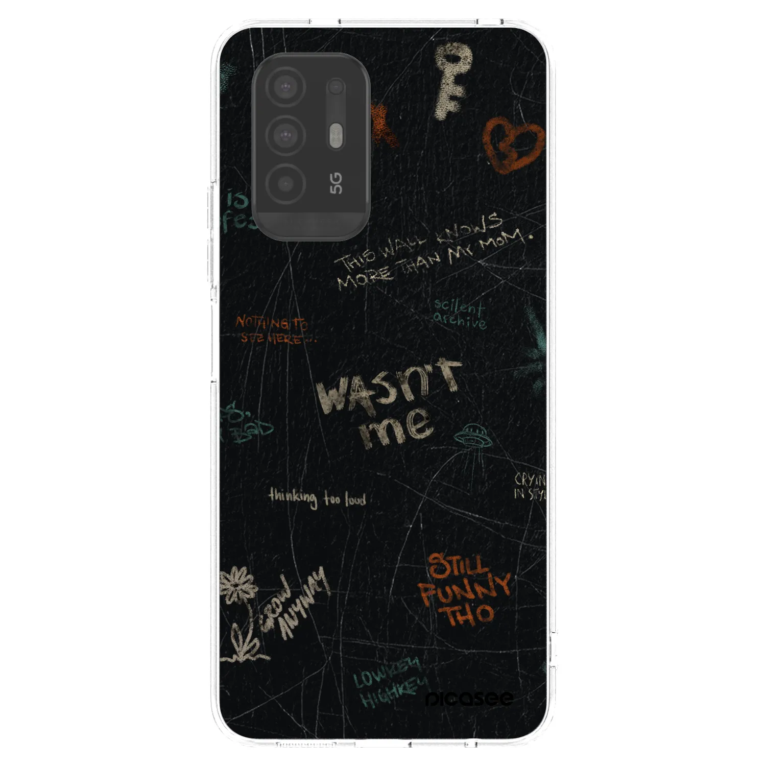 Picasee silikonowe przeźroczyste etui na OPPO A94 5G - CONFESSION