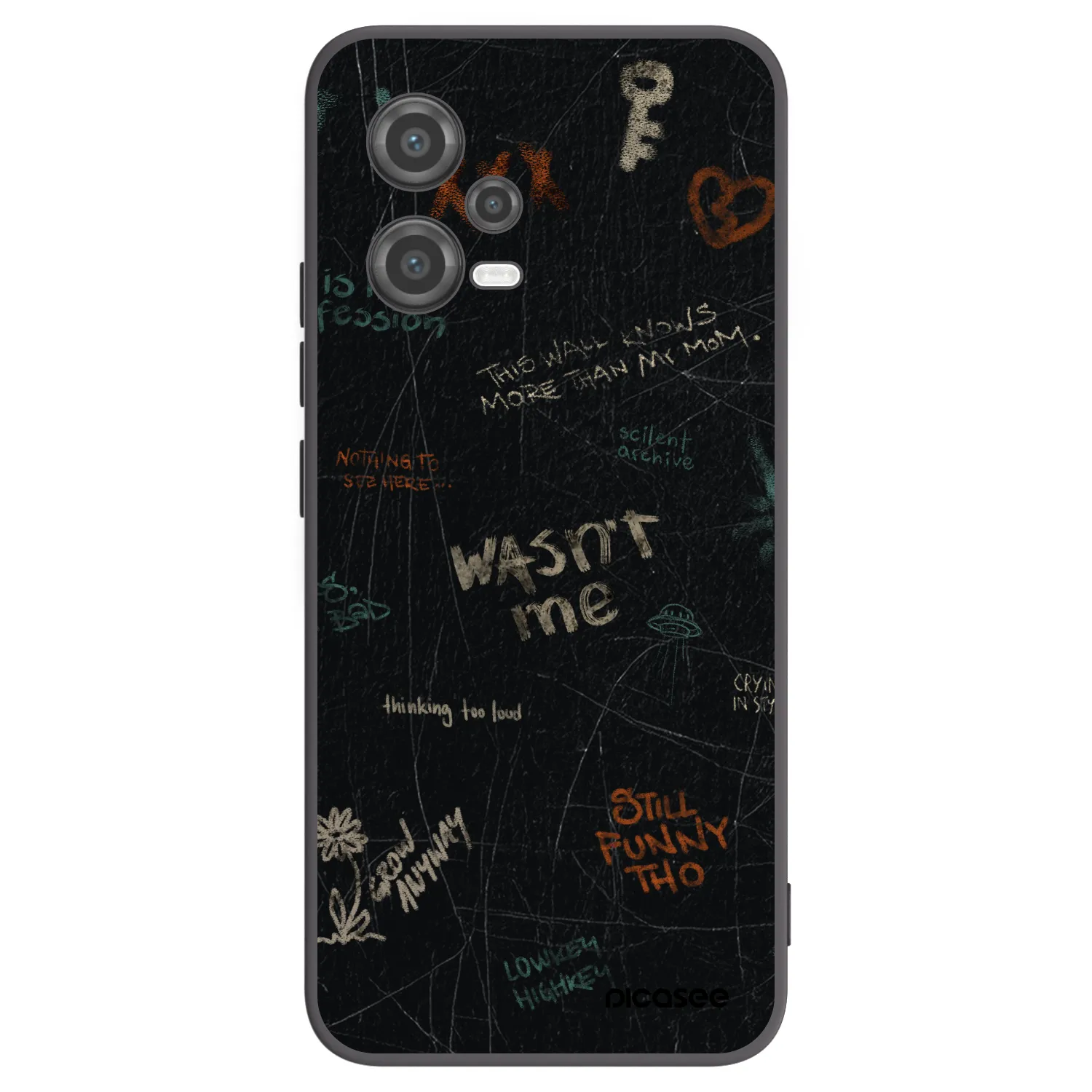 Picasee silikonowe czarne etui na Xiaomi Poco X5 - CONFESSION