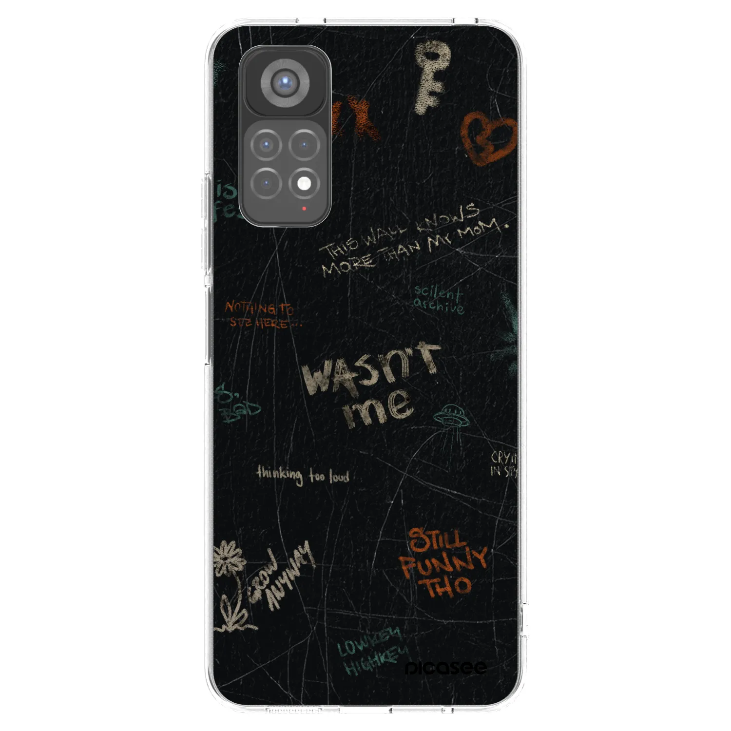 Picasee silikonowe przeźroczyste etui na Xiaomi Redmi Note 11S 5G - CONFESSION