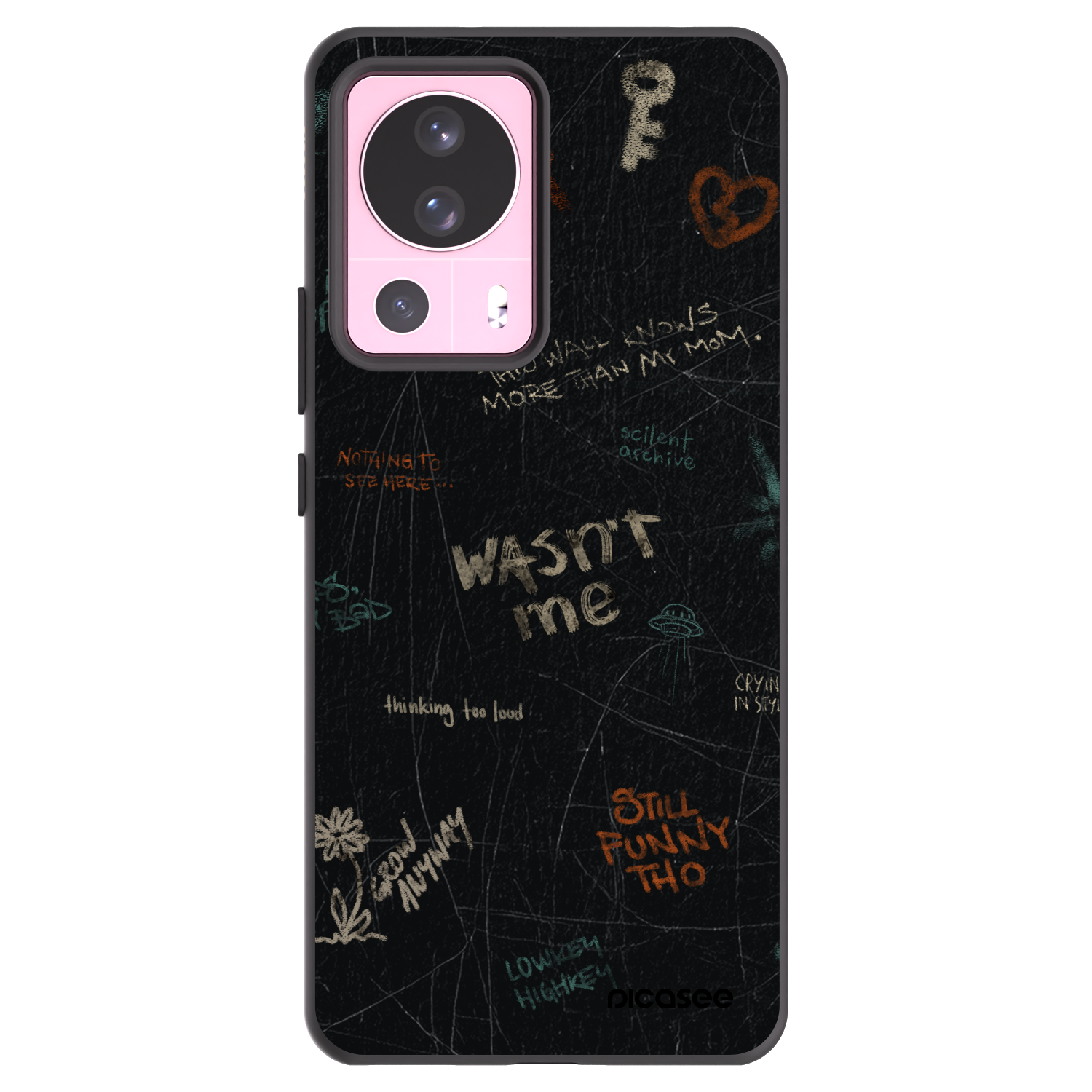Picasee silikonowe czarne etui na Xiaomi 13 Lite - CONFESSION