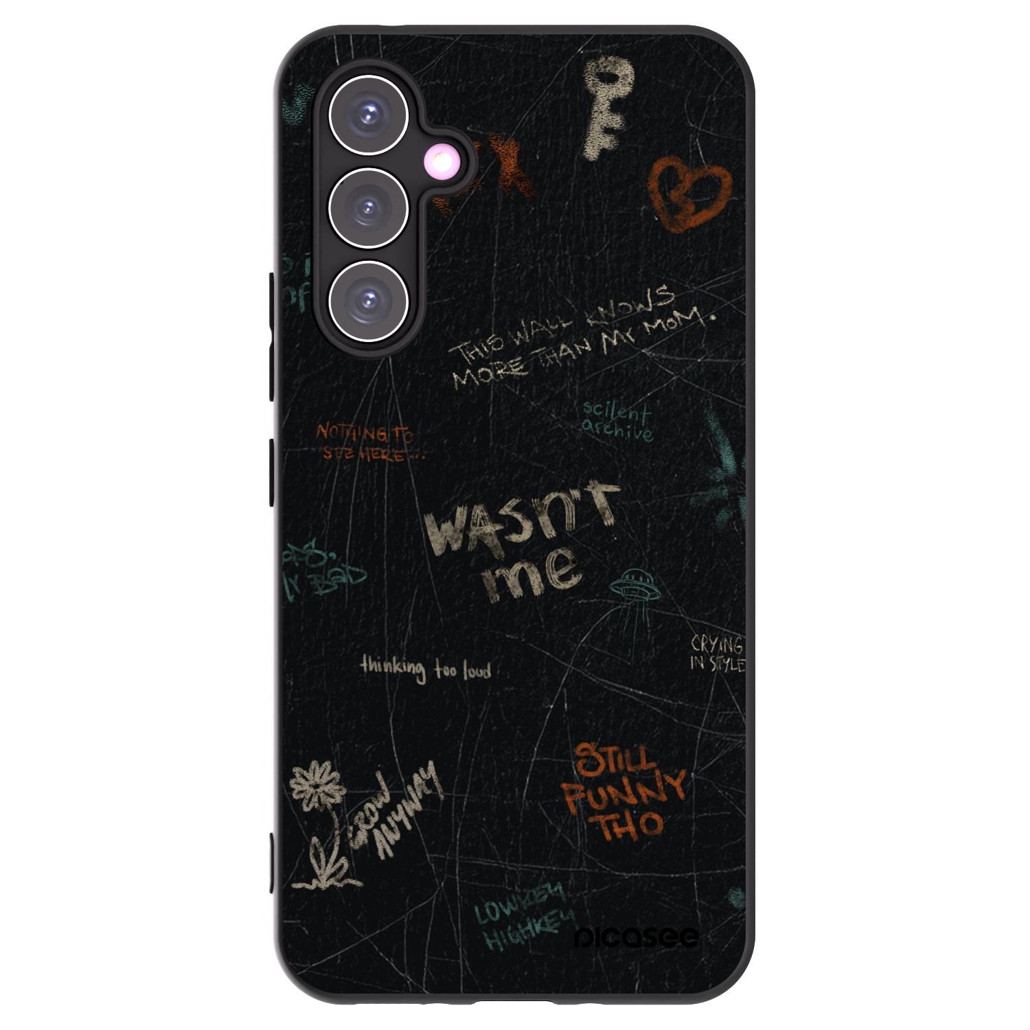 Picasee silikonowe czarne etui na Samsung Galaxy A54 5G A546B - CONFESSION
