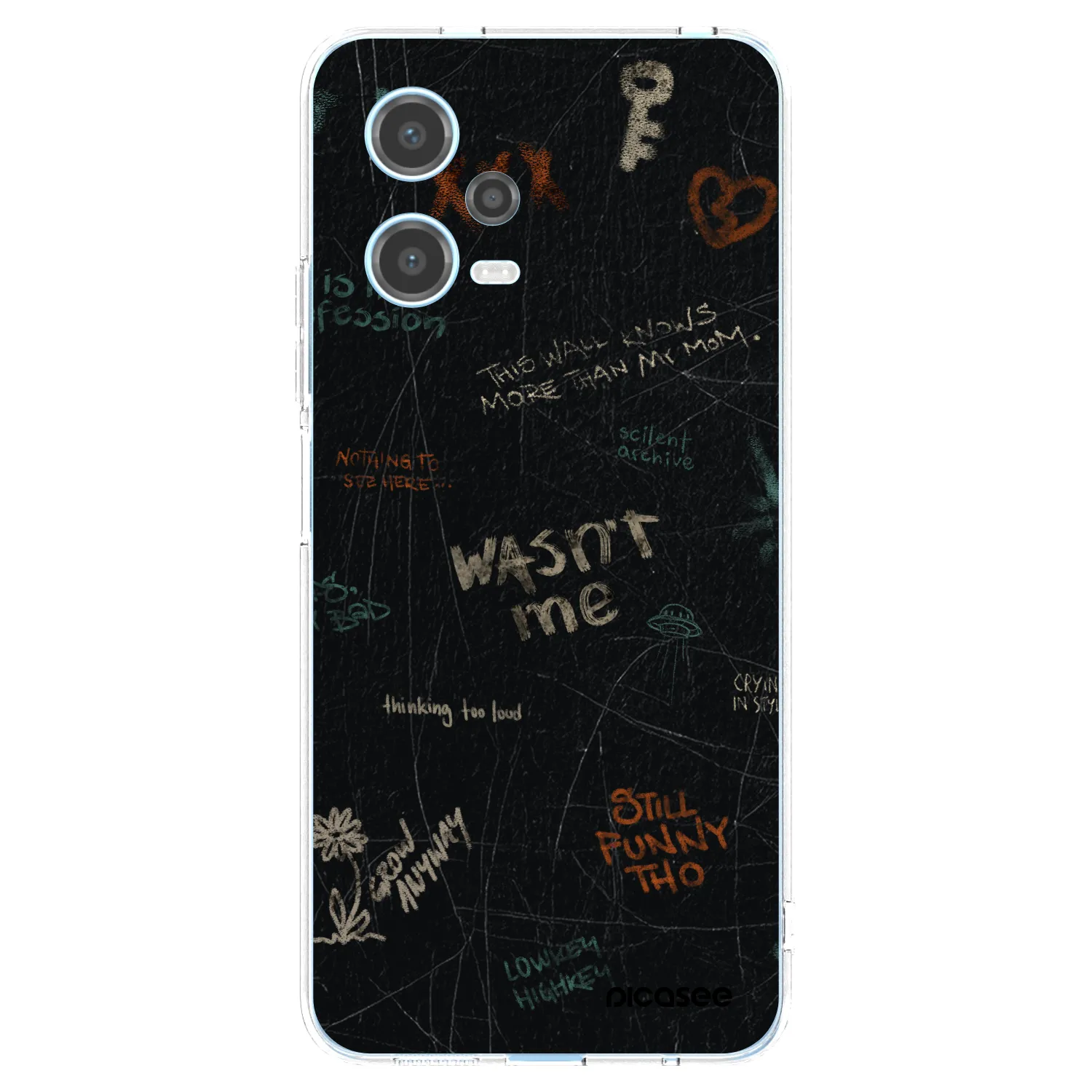Picasee silikonowe przeźroczyste etui na Xiaomi Redmi Note 12 5G - CONFESSION