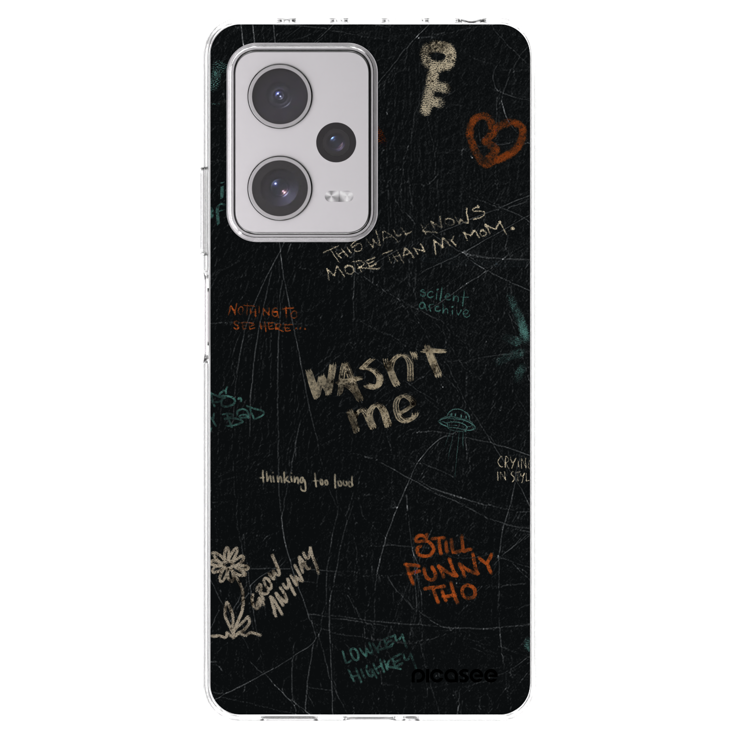 Picasee silikonowe przeźroczyste etui na Xiaomi Redmi Note 12 Pro+ 5G - CONFESSION