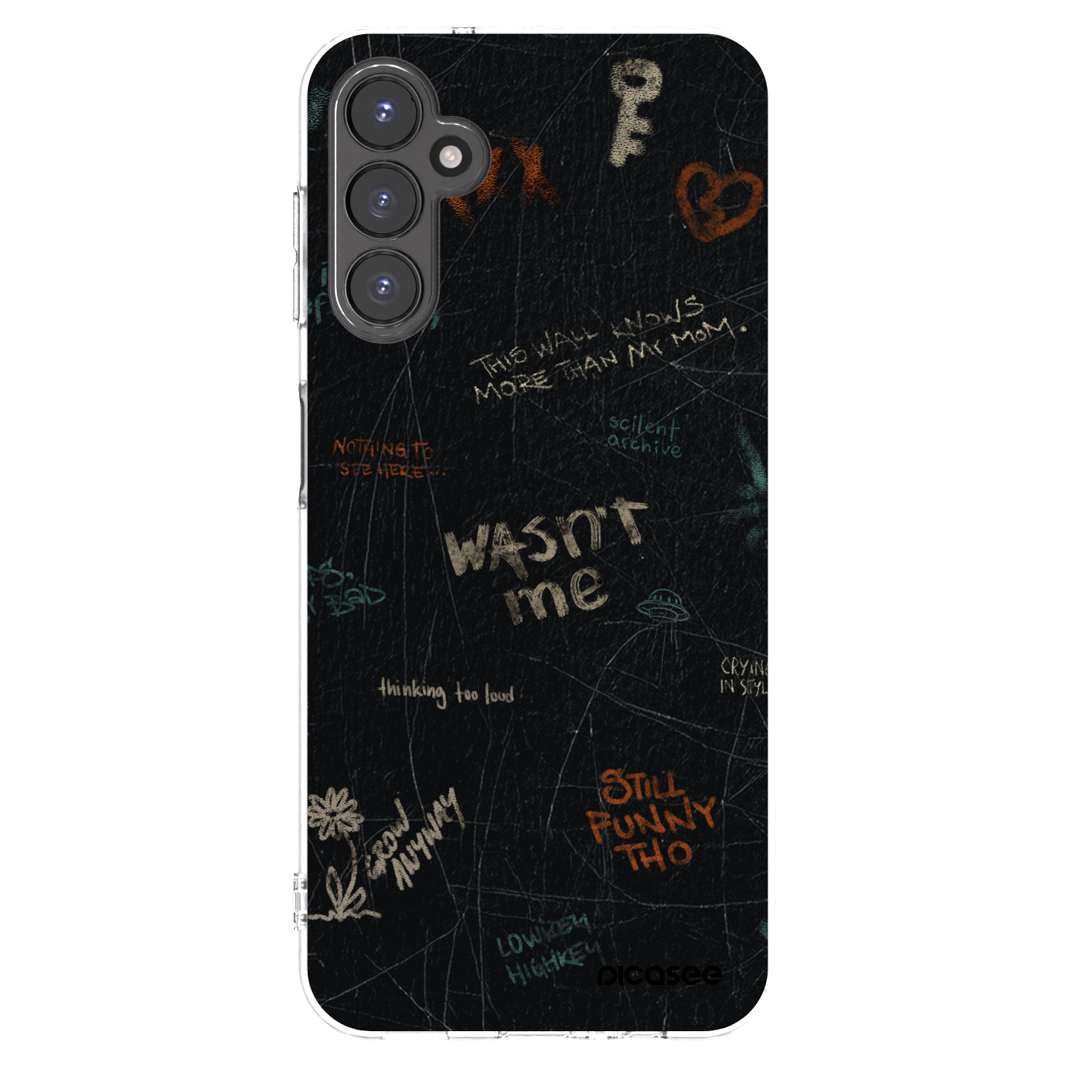 Picasee silikonowe przeźroczyste etui na Samsung Galaxy A14 4G A145R - CONFESSION