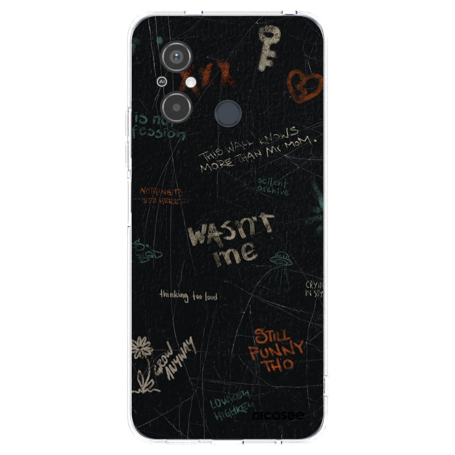 Picasee silikonowe przeźroczyste etui na Xiaomi Redmi 12C - CONFESSION