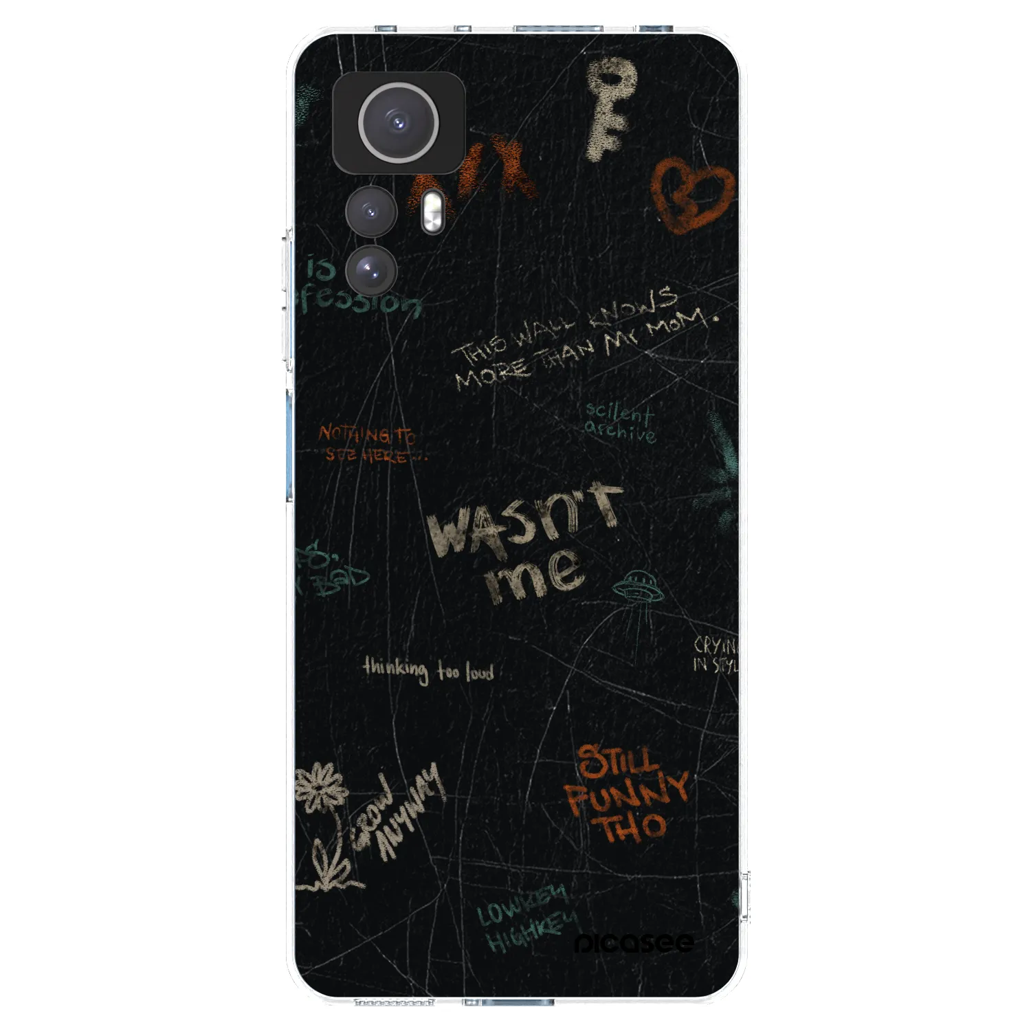 Picasee silikonowe przeźroczyste etui na Xiaomi Redmi Note 12S - CONFESSION