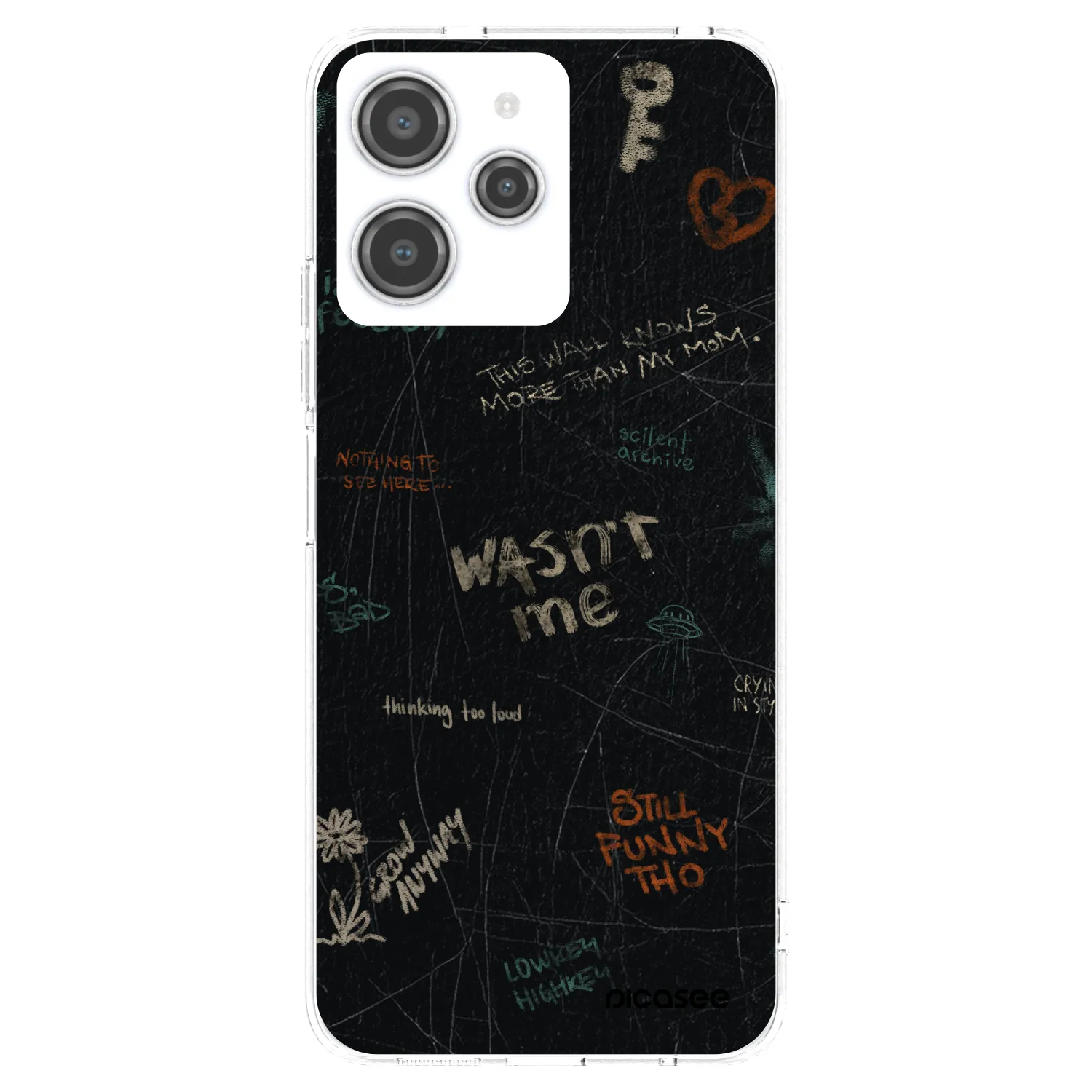 Picasee silikonowe przeźroczyste etui na Xiaomi Redmi 12 4G - CONFESSION