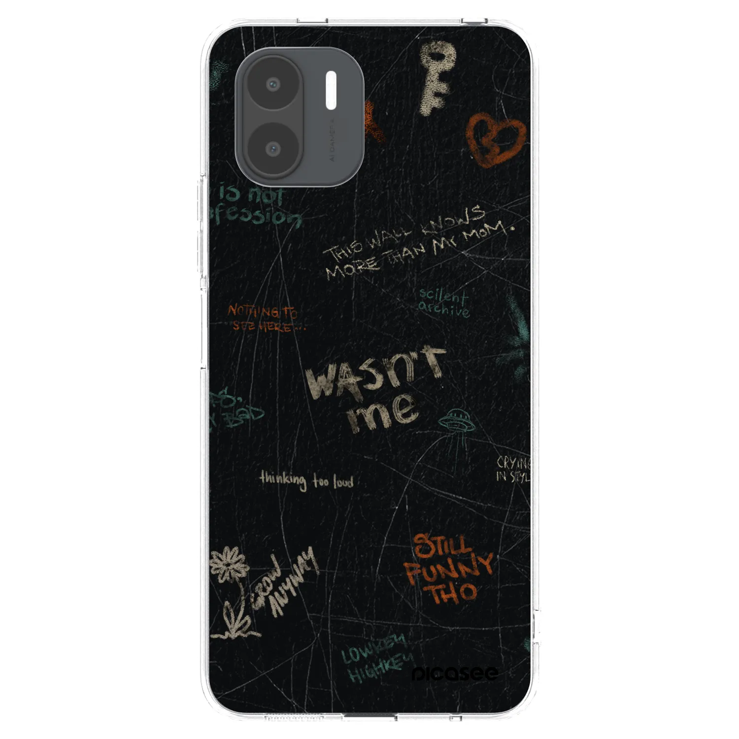 Picasee silikonowe przeźroczyste etui na Xiaomi Redmi A2 - CONFESSION