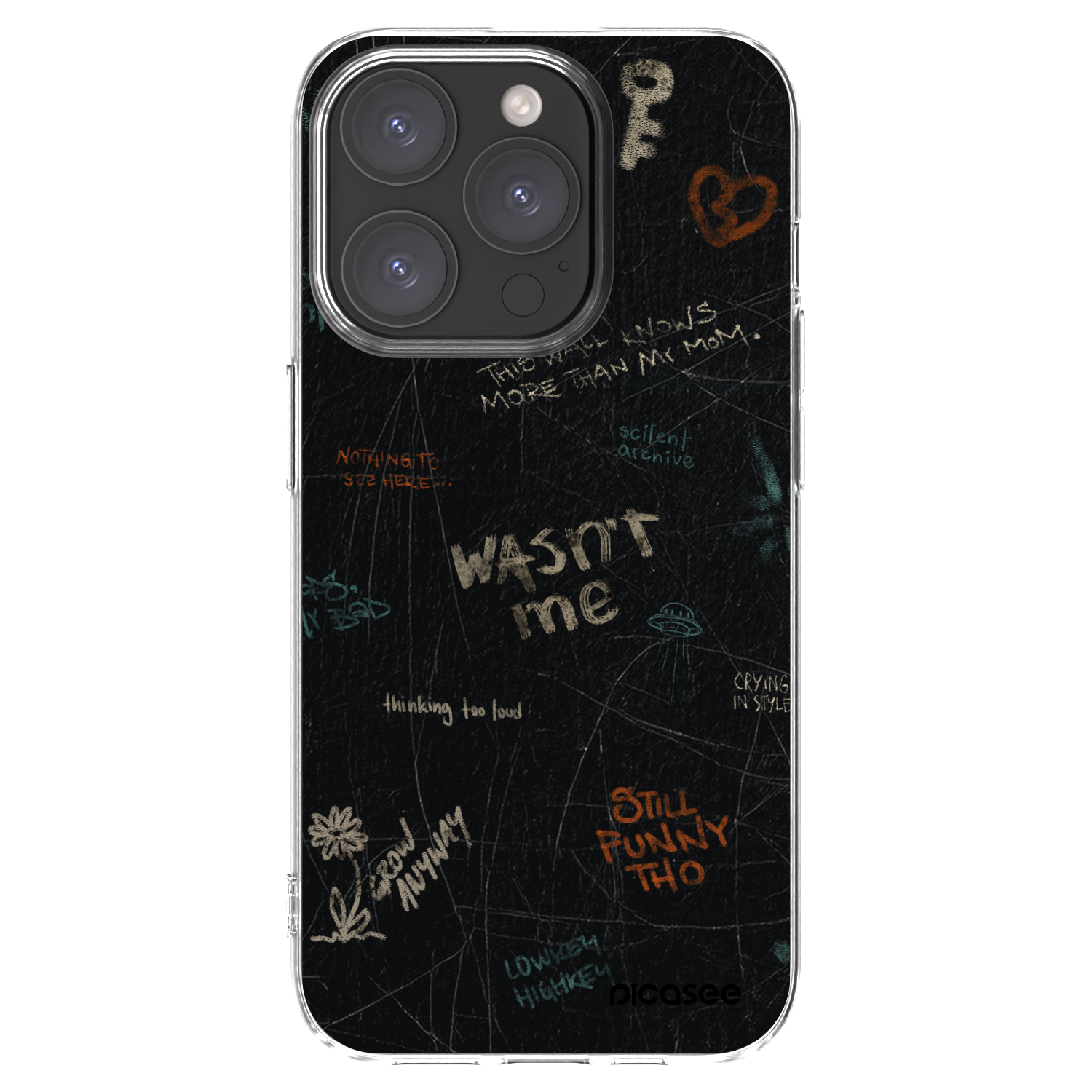 Picasee silikonowe przeźroczyste etui na Apple iPhone 15 Pro - CONFESSION