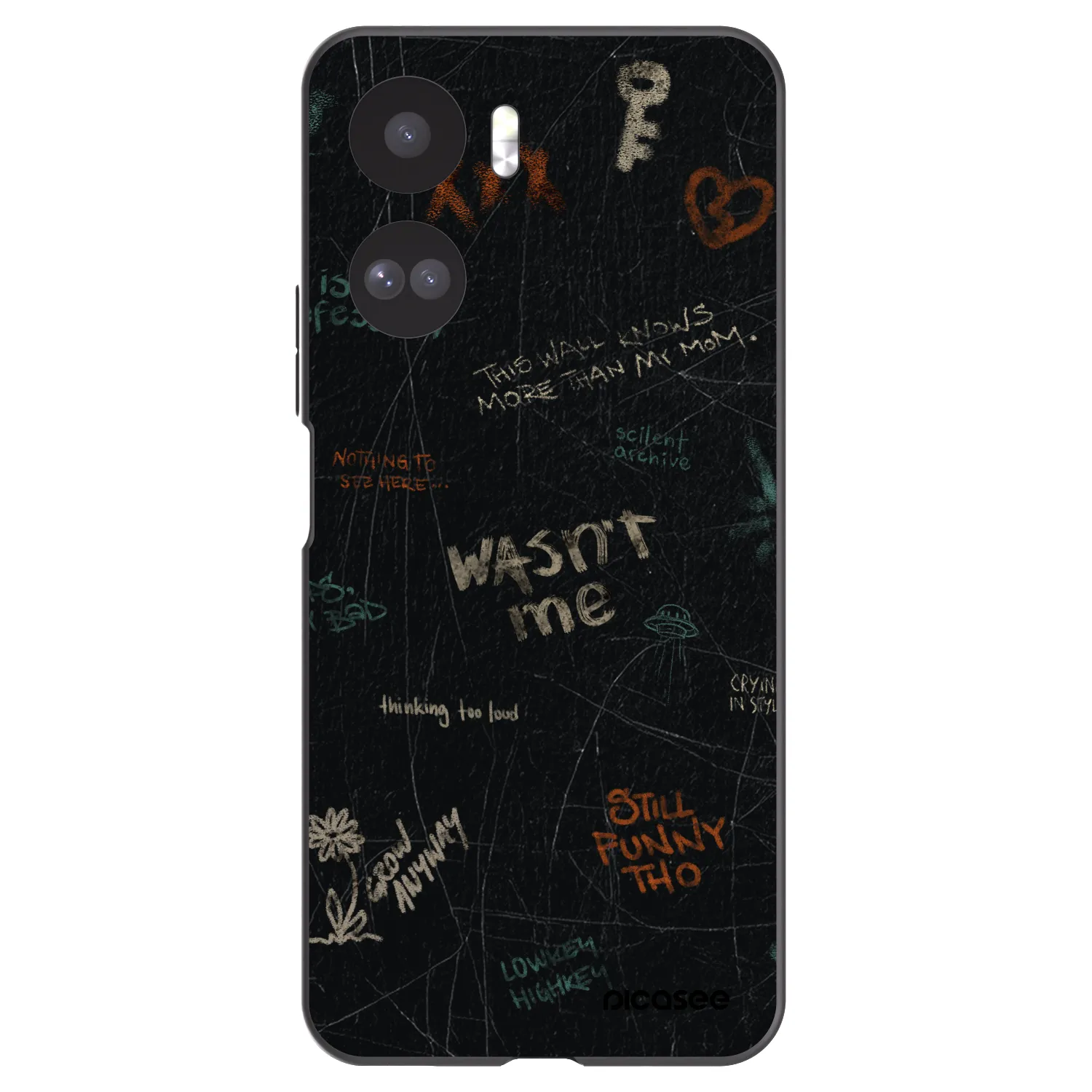 Picasee silikonowe czarne etui na Honor 90 Lite 5G - CONFESSION