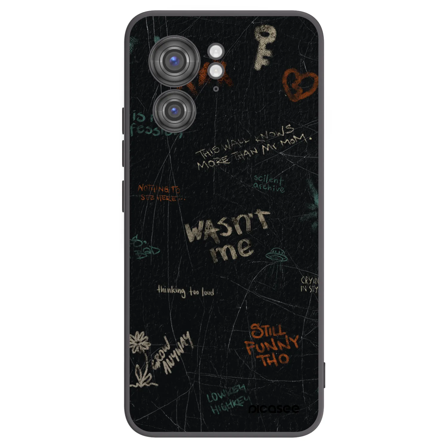 Picasee silikonowe czarne etui na Motorola Edge 40 - CONFESSION