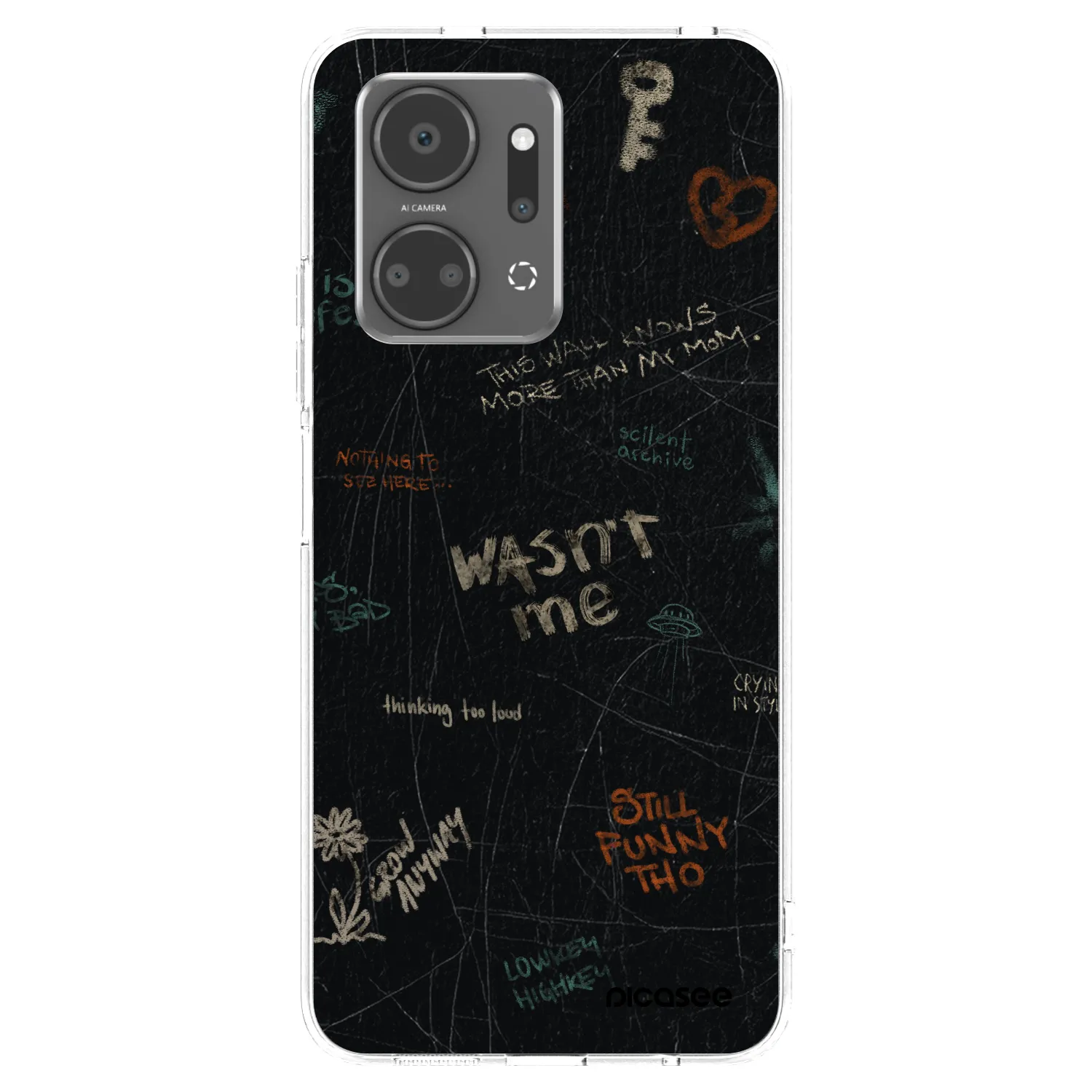 Picasee silikonowe przeźroczyste etui na Honor X7a - CONFESSION
