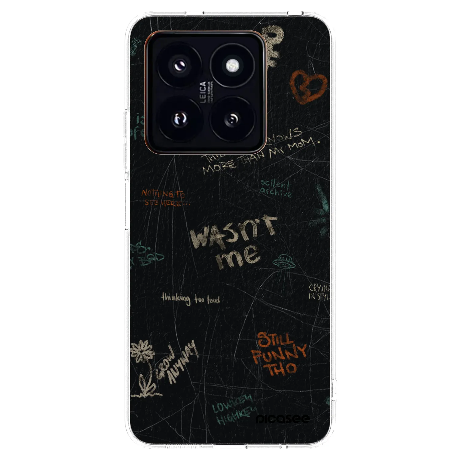 Picasee silikonowe przeźroczyste etui na Xiaomi 14 Pro - CONFESSION