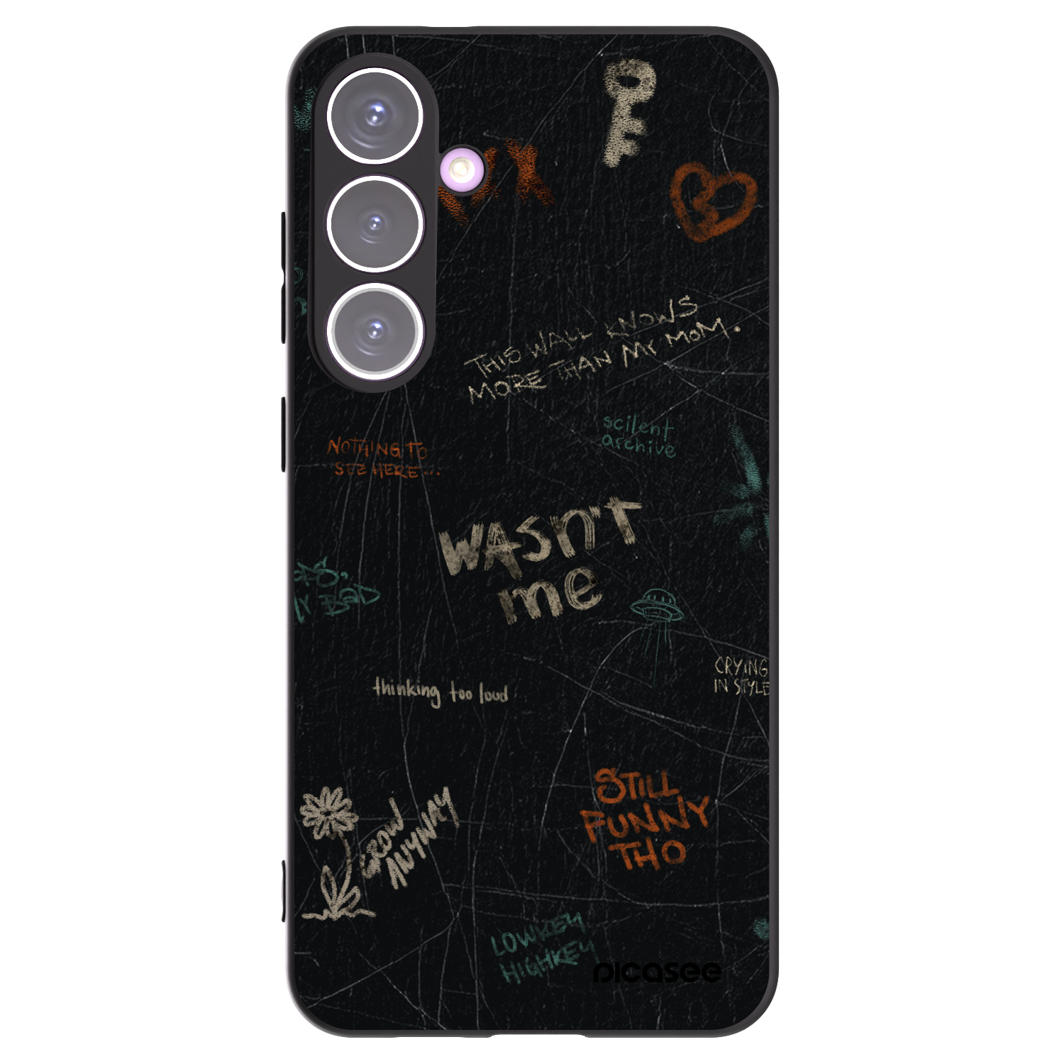 Picasee silikonowe czarne etui na Samsung Galaxy S24+ S926B 5G - CONFESSION