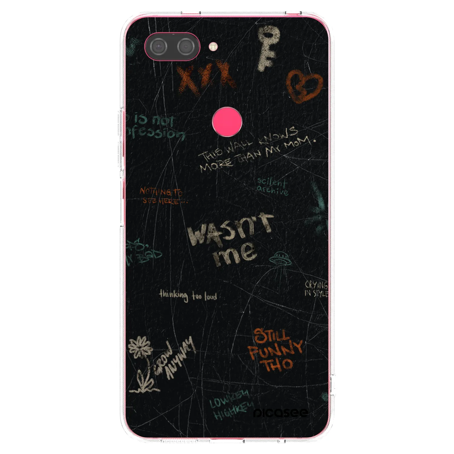 Picasee silikonowe przeźroczyste etui na Xiaomi Mi 8 Lite - CONFESSION