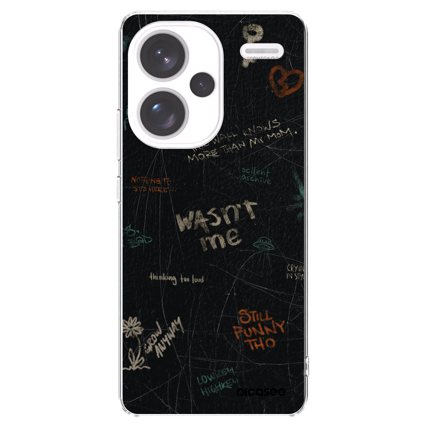 Picasee silikonowe przeźroczyste etui na Xiaomi Redmi Note 13 Pro+ 5G - CONFESSION