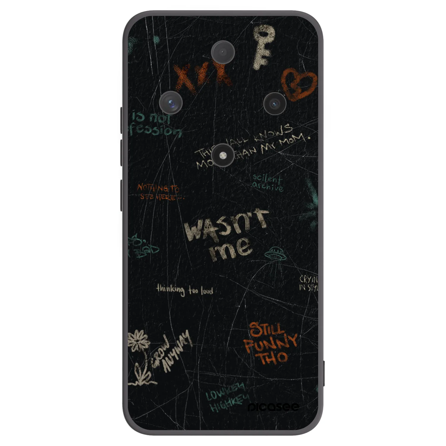Picasee silikonowe czarne etui na Honor Magic6 Lite 5G - CONFESSION
