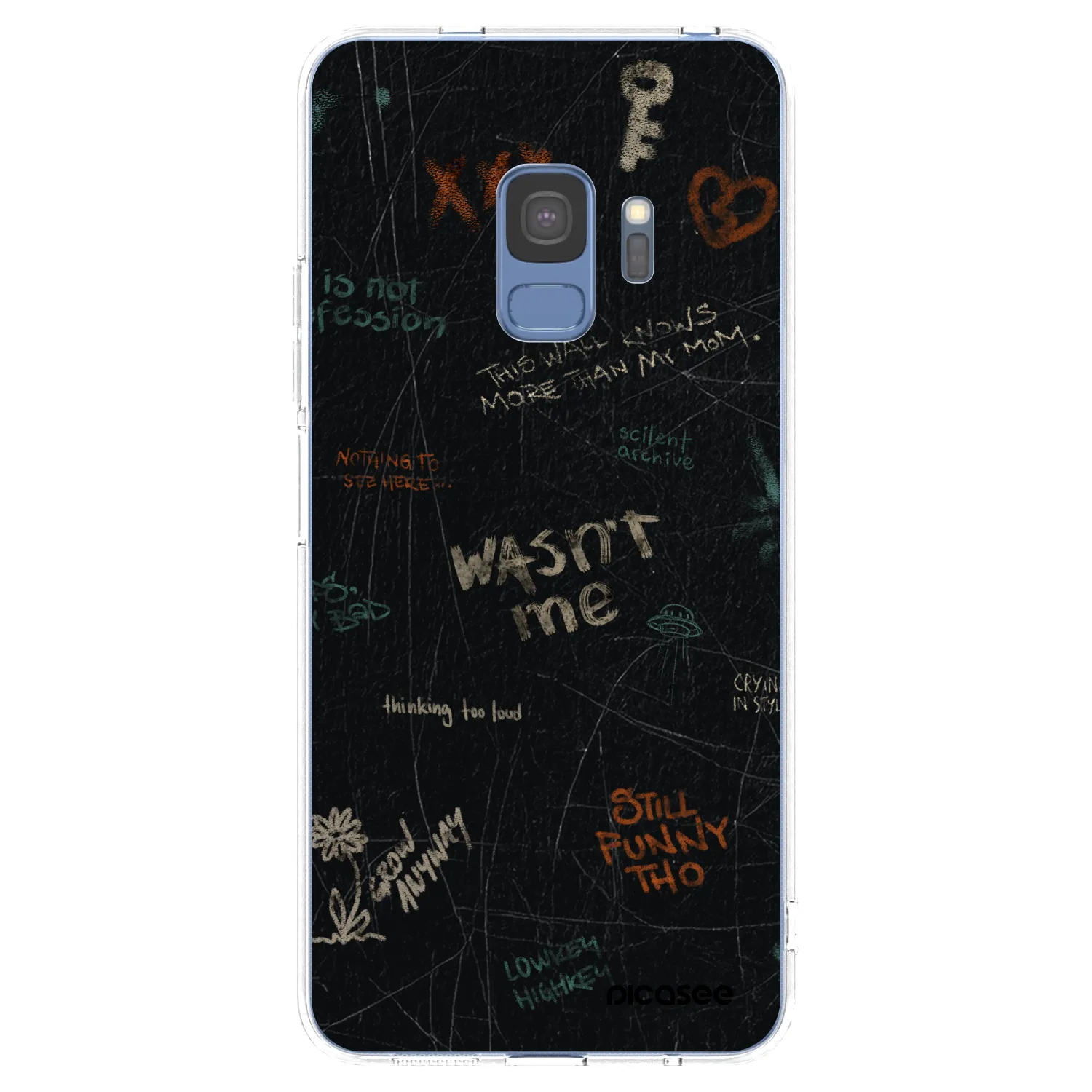Picasee silikonowe przeźroczyste etui na Samsung Galaxy S9 G960F - CONFESSION